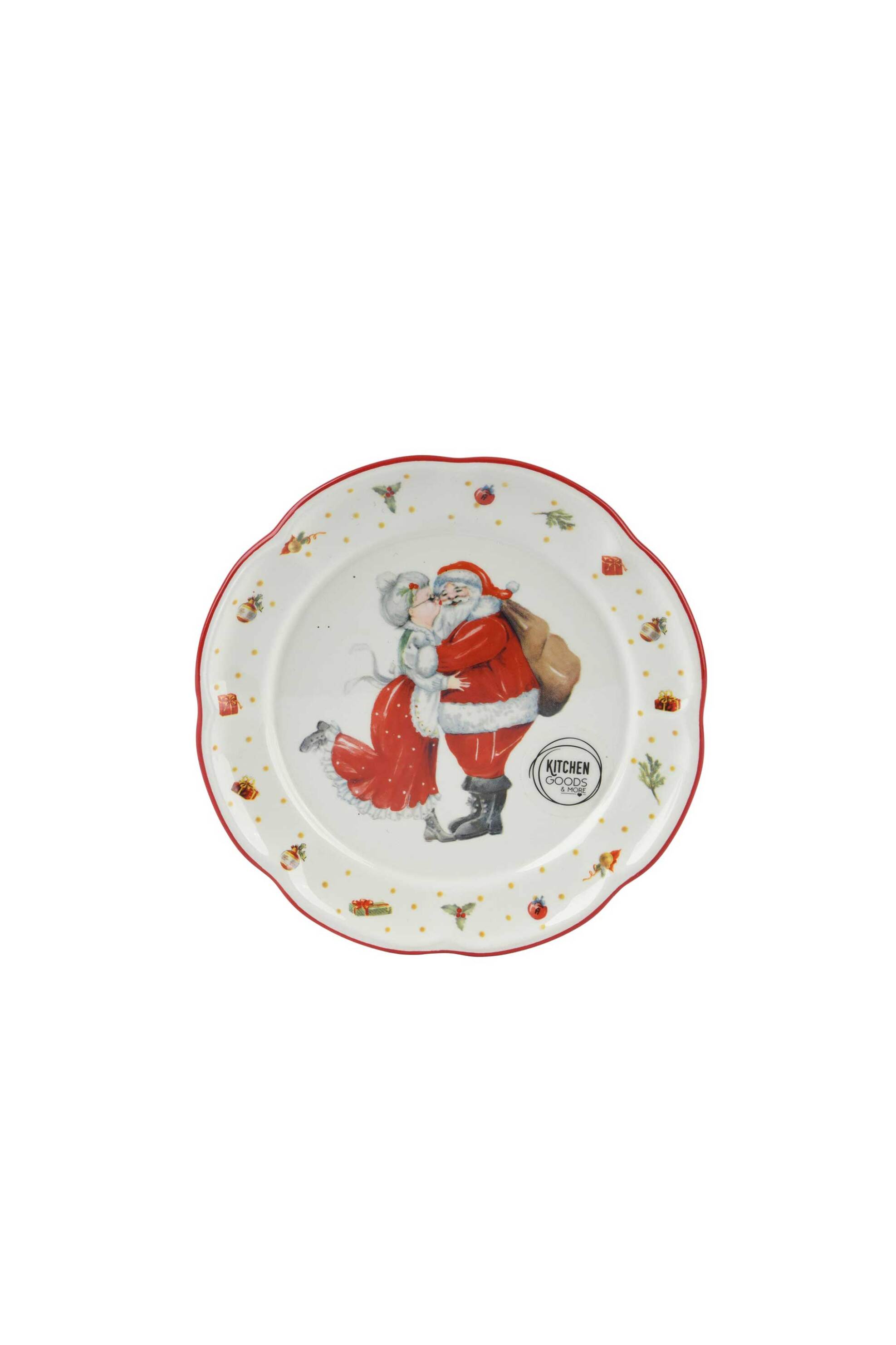 KAEMINGK Kaemingk χριστουγεννιάτικο πιάτο πρωινού "Mr & Mrs Clause" 16 x 2 cm - 216472