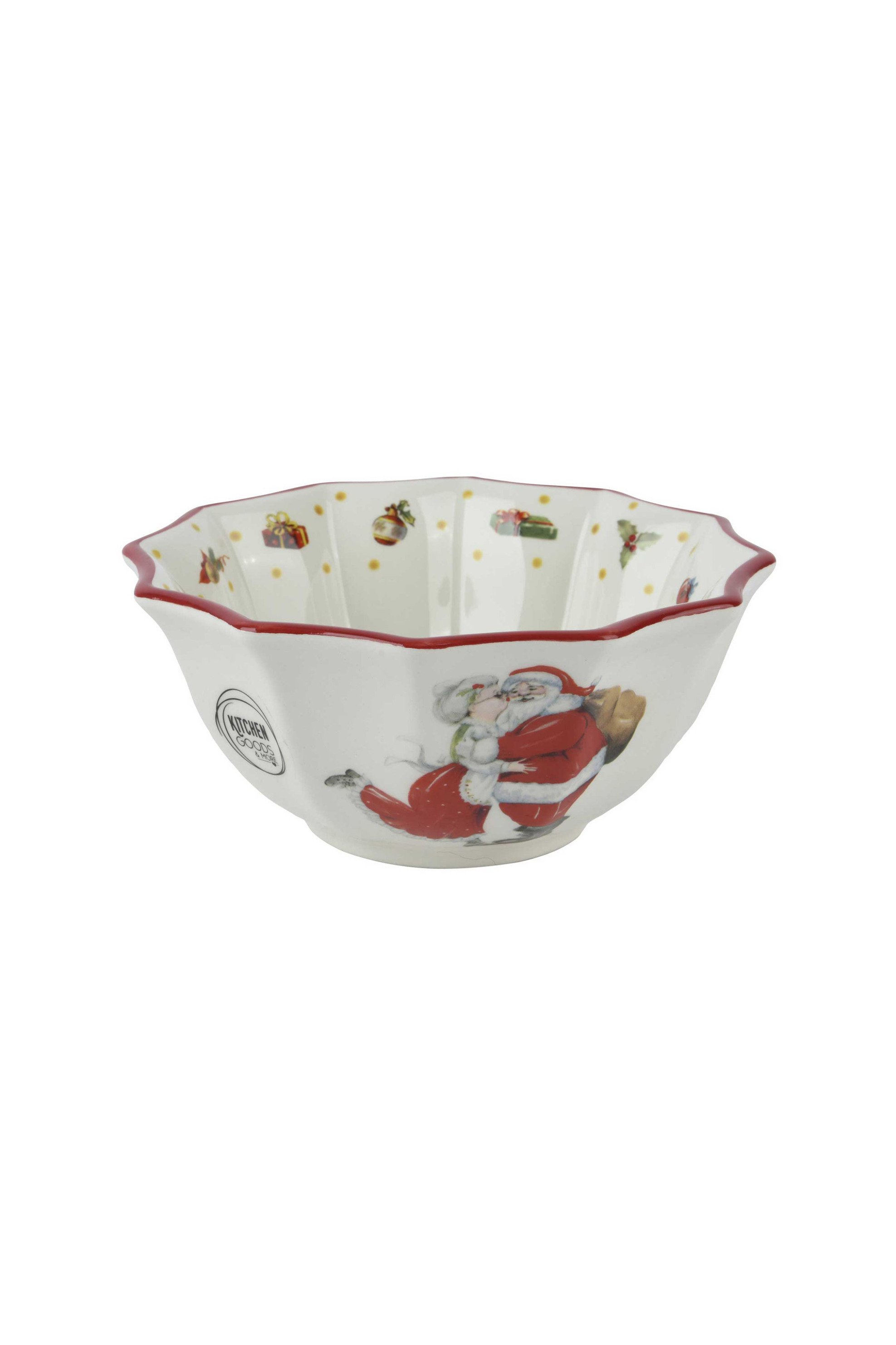 KAEMINGK Kaemingk χριστουγεννιάτικο μπολ "Mr & Mrs Clause" 15 x 7 cm - 216473