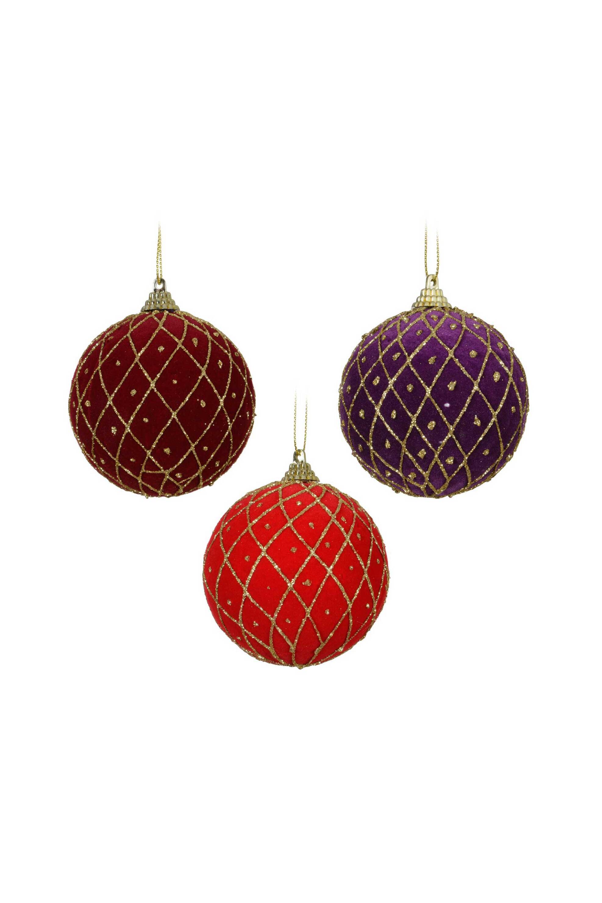 KAEMINGK Kaemingk χριστουγεννιάτικη μπάλα "glitter stripe" 8 cm - 451876