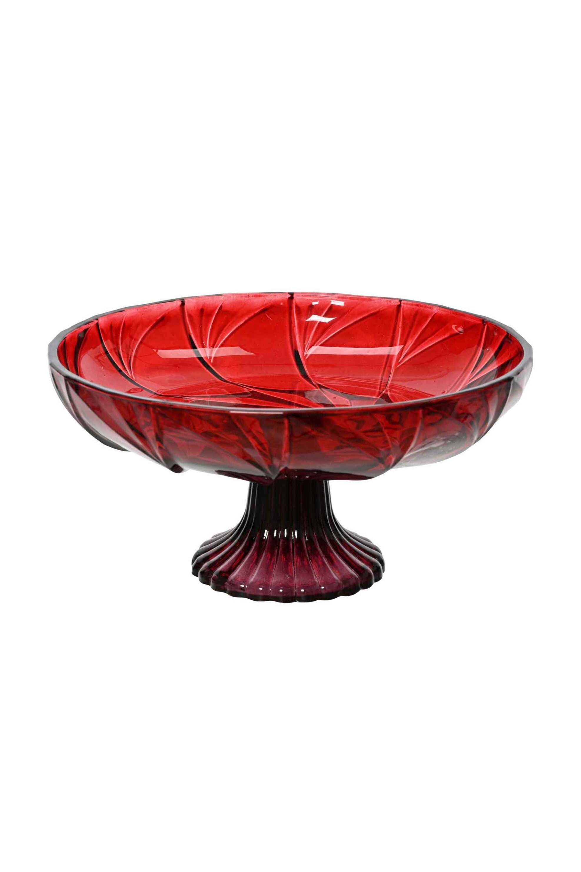 KAEMINGK Kaemingk χριστουγεννιάτικη γυάλινη πιατέλα σερβιρίσματος με πόδι 20 x 10 cm - 647879