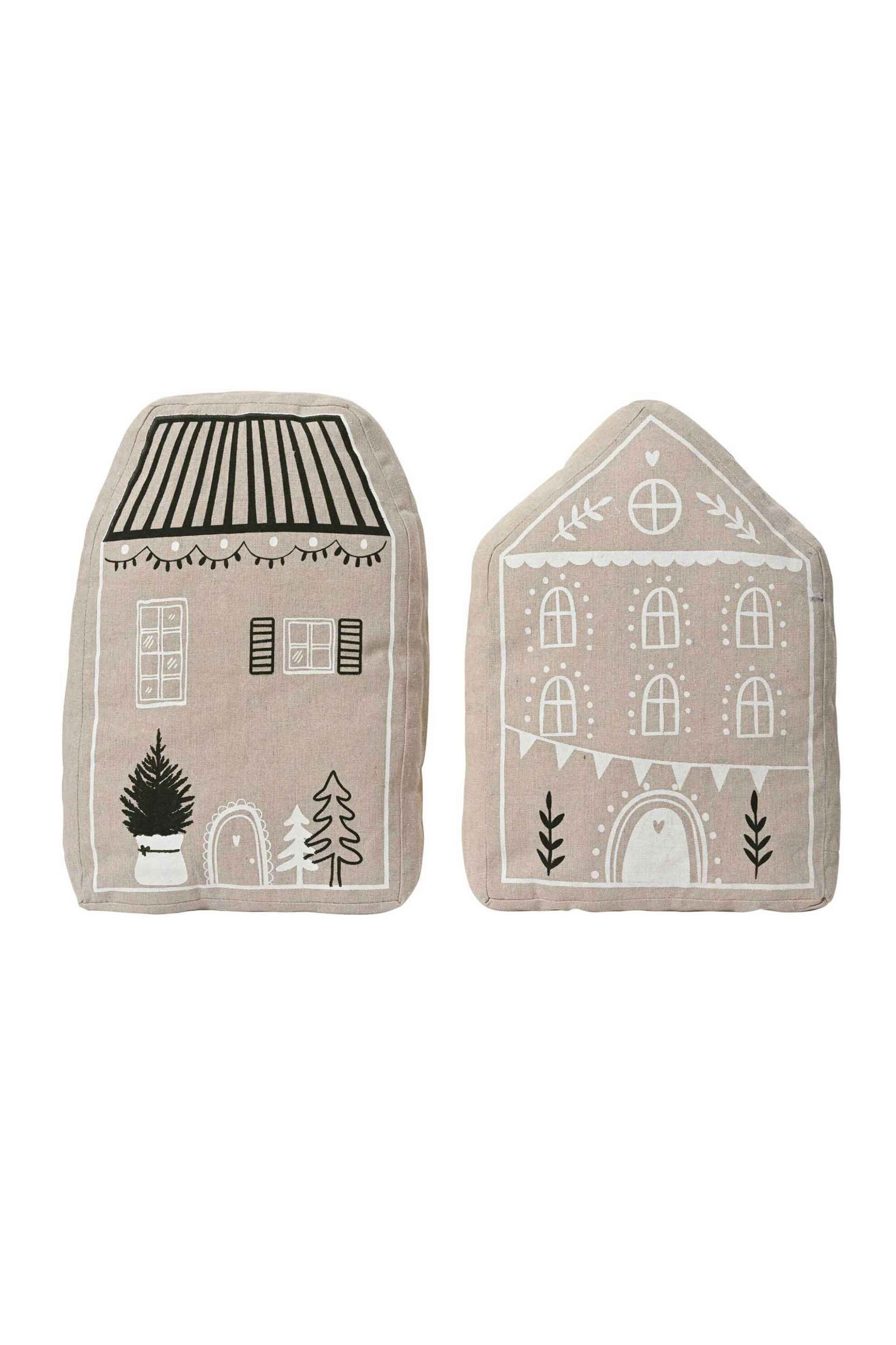 KAEMINGK Kaemingk χριστουγεννιάτικο διακοσμητικό μαξιλάρι με house pattern 41 x 28 x 5 cm - 729102