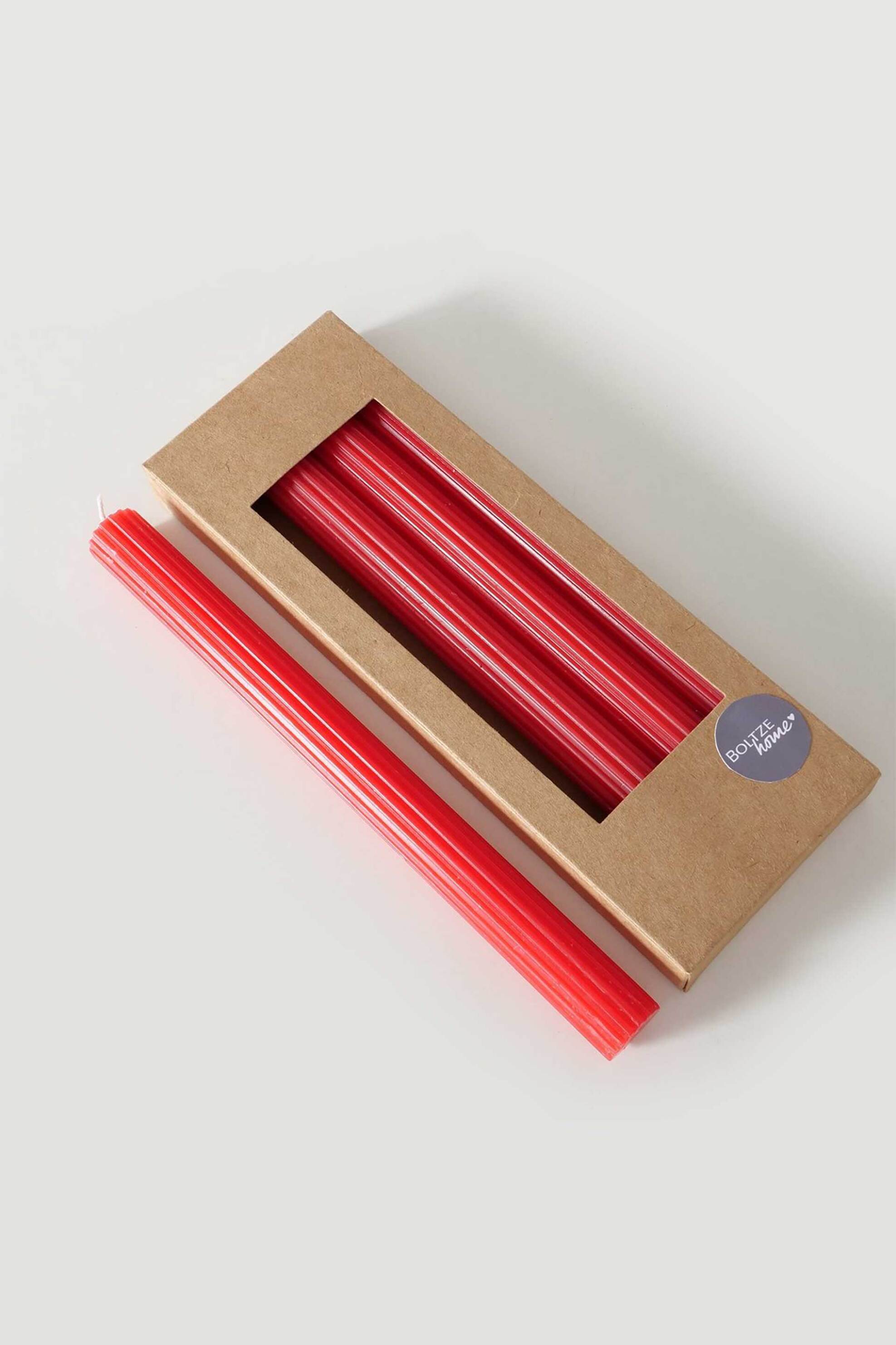 DOMUS HOMUS σετ κόκκινα κεριά 25 χ 2,3 cm (4 τεμάχια) "Classic" - 20-25-941