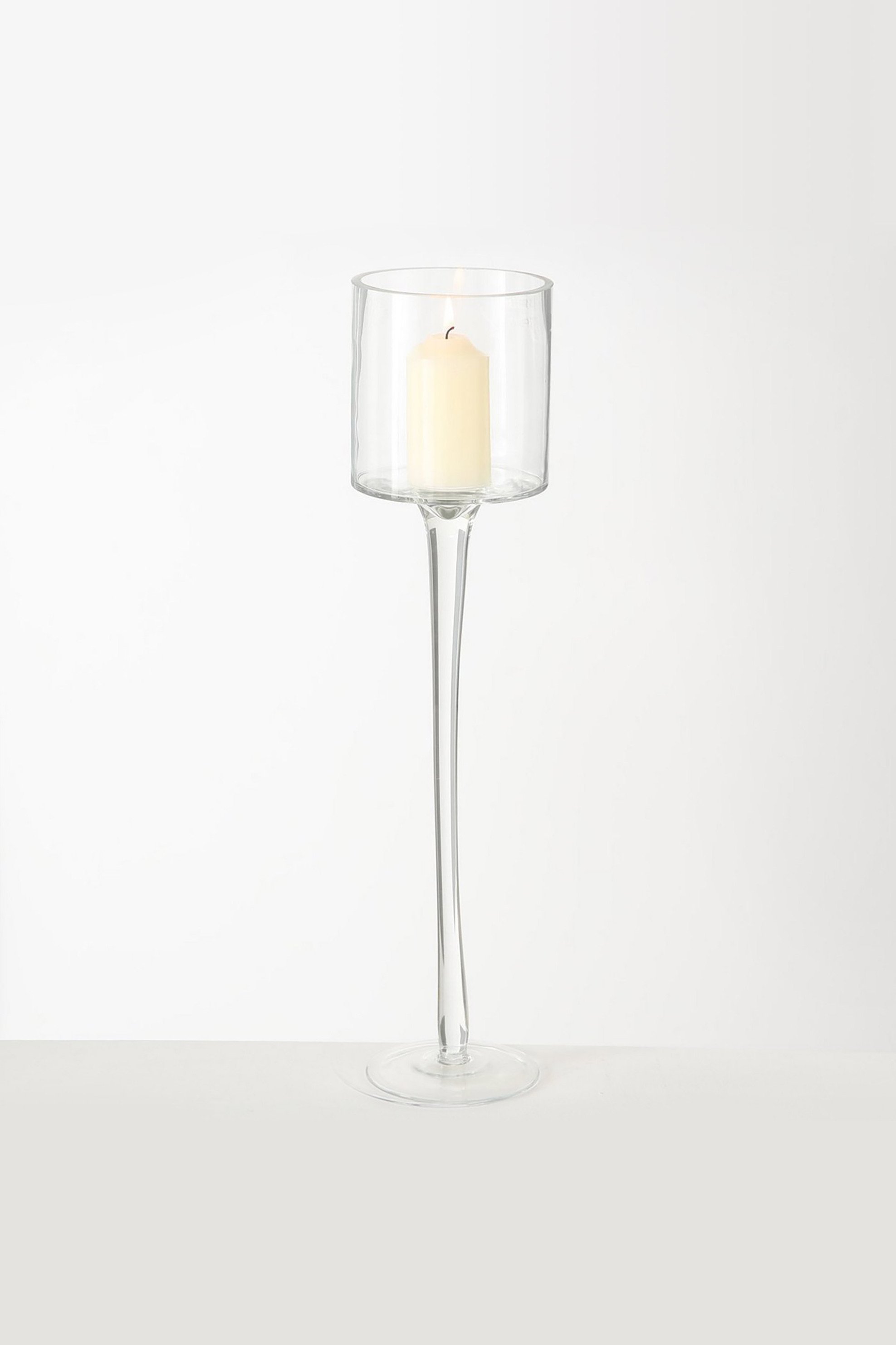 DOMUS HOMUS γυάλινο κηροπήγιο διάφανο 50cm "Arosa" - 20-84-770