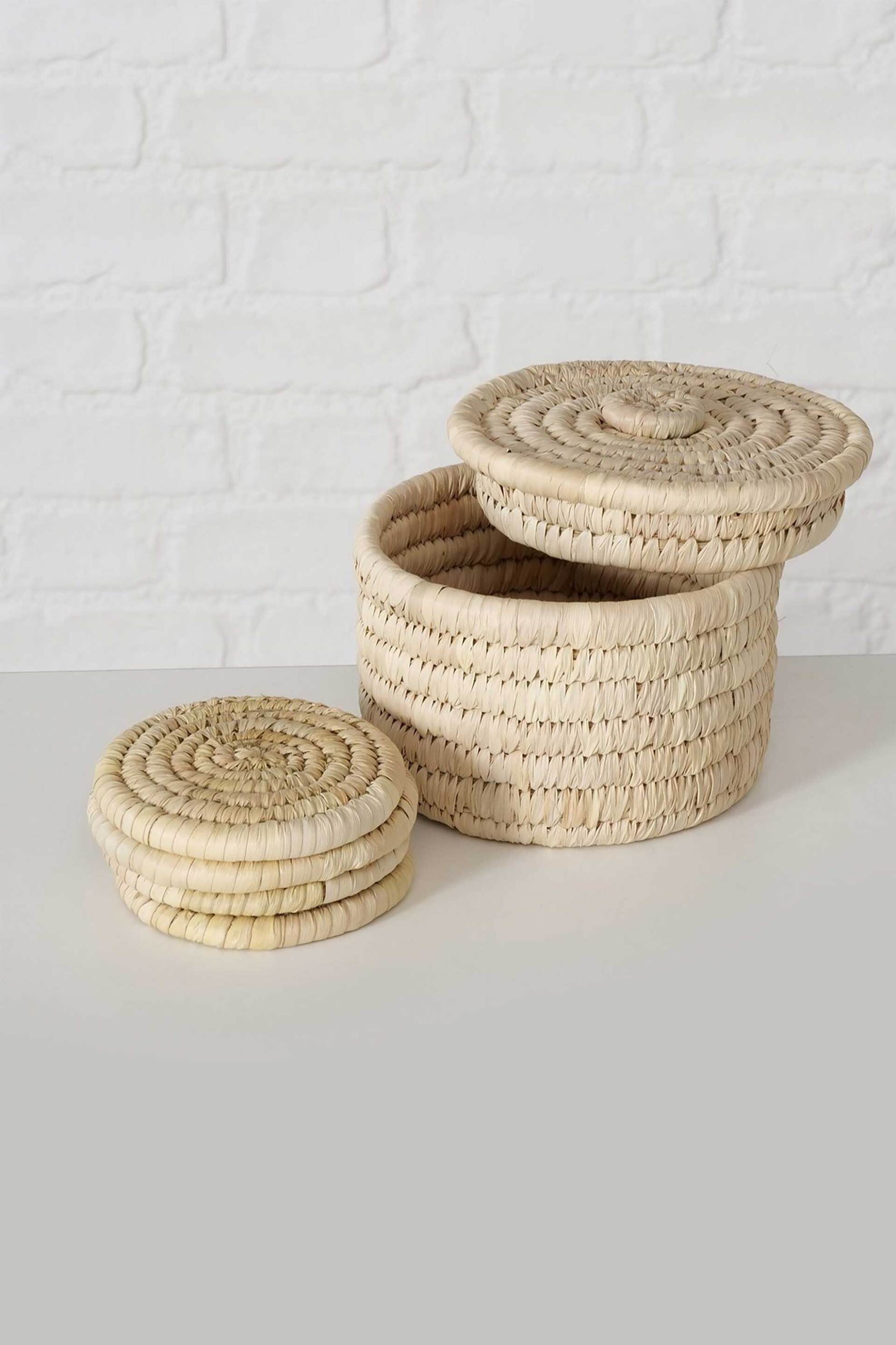 DOMUS HOMUS DOMUS HOMUS σετ σουβέρ με θήκη "Leah" 15 cm (4 τεμάχια) - 20-25-835