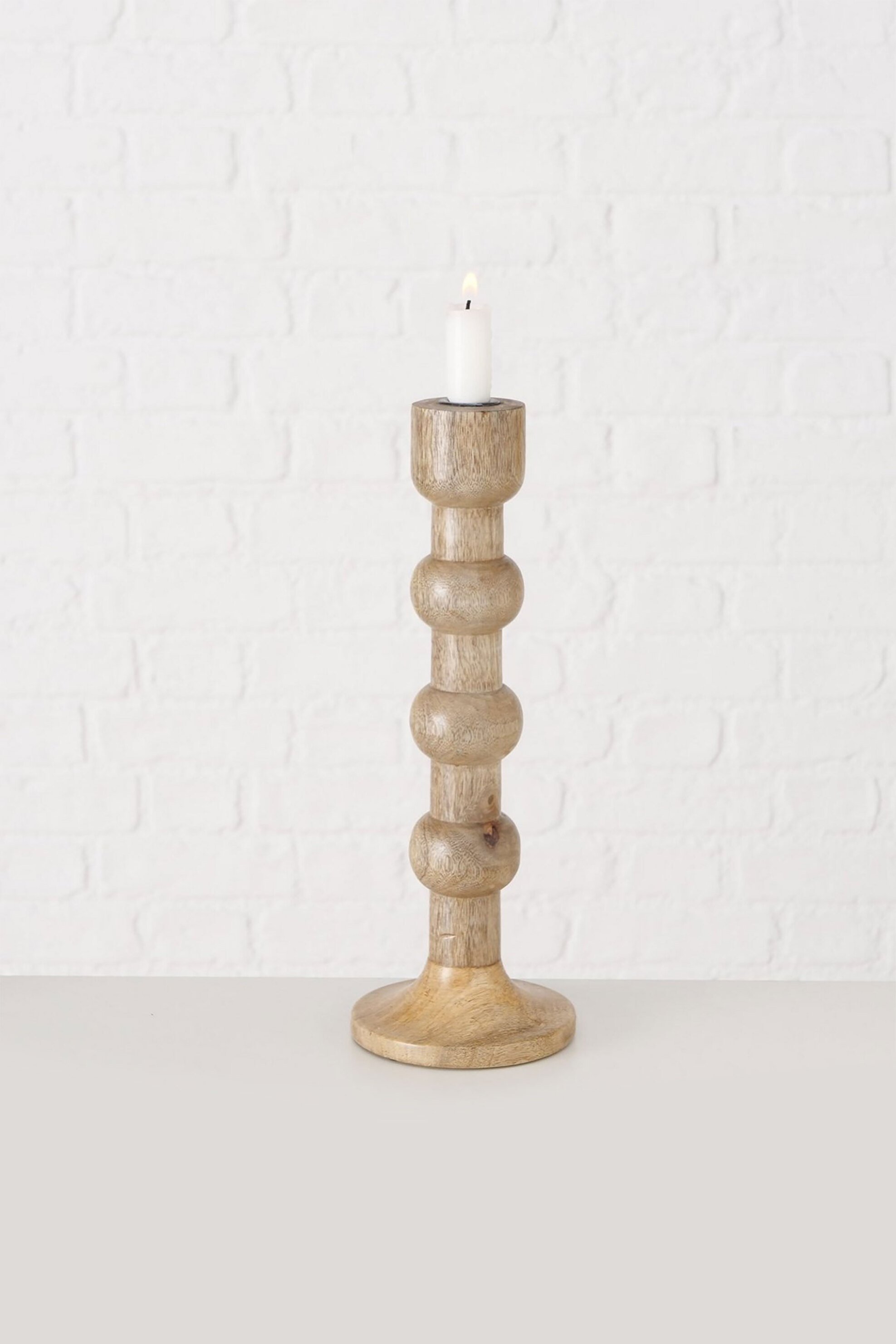 DOMUS HOMUS ξύλινο κηροπήγιο "Bubbles" 12 x 12 x 34 cm - 20-94-211