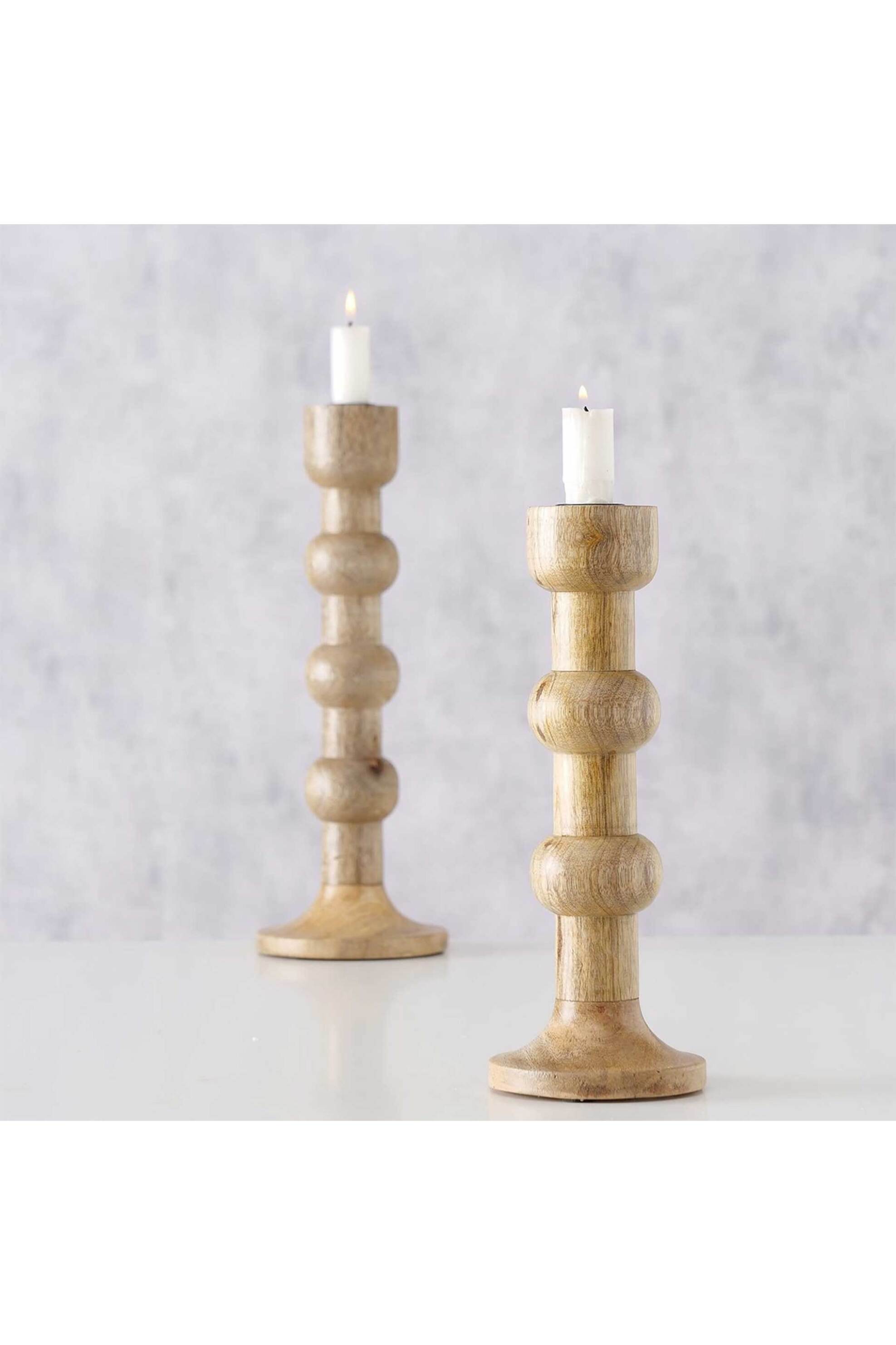Domus Homus Ξύλινο Κηροπήγιο Bubbles 12 X 34 CM - 20-94-211