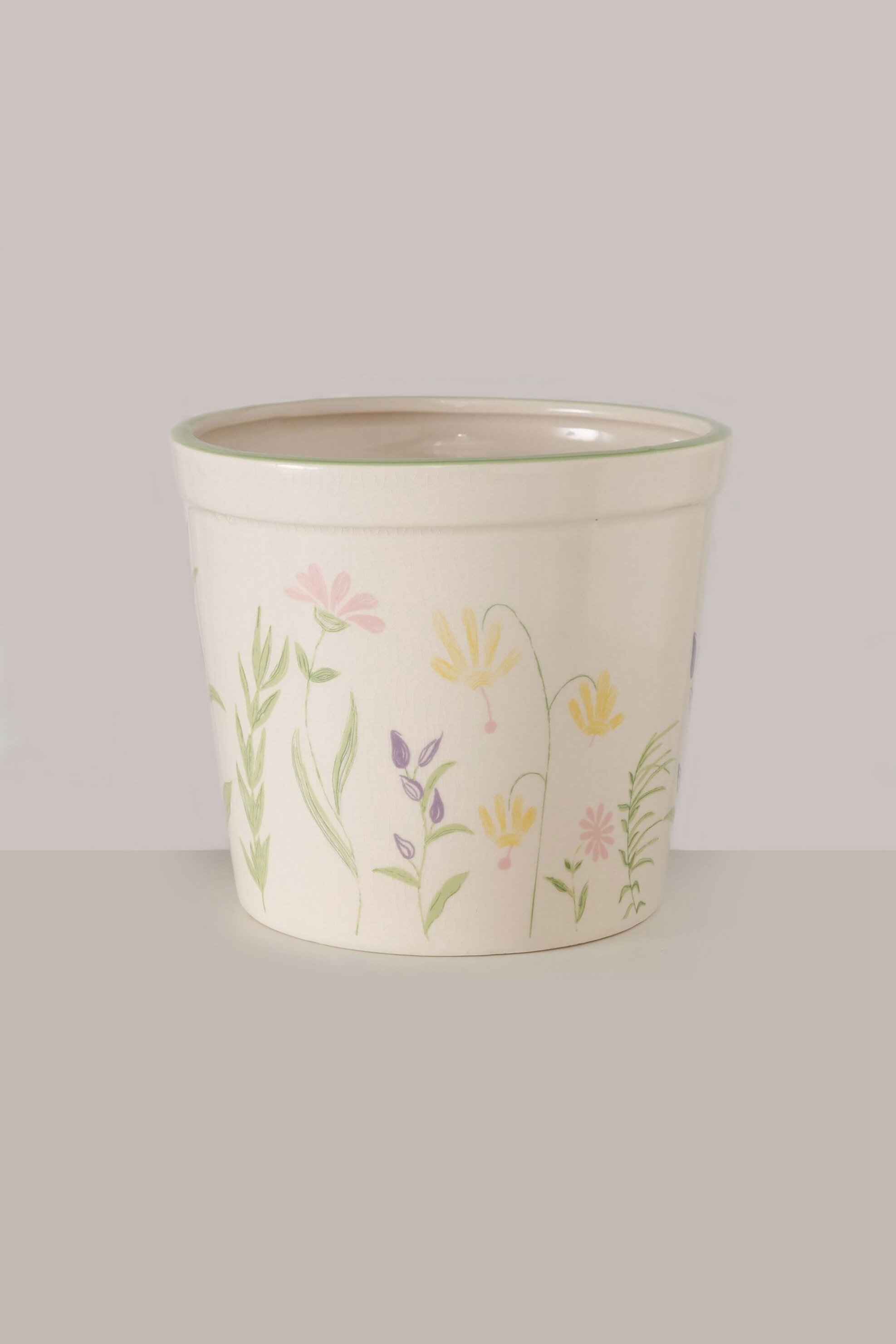 DOMUS HOMUS κεραμικό κασπώ με αστερίες "Blossom" 14 x 16 cm - 20-72-573