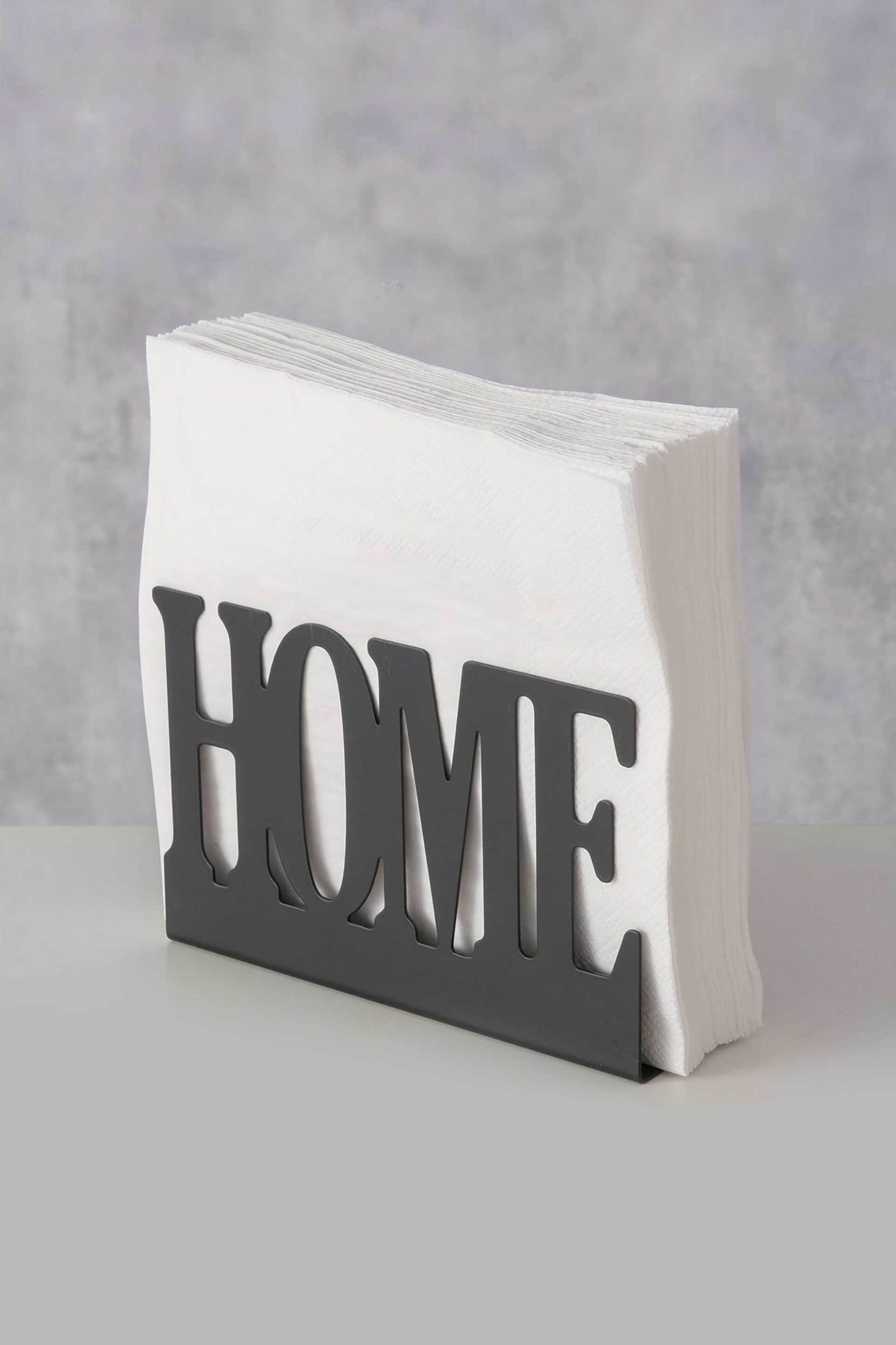 DOMUS HOMUS μεταλλική χαρτοπετσετοθήκη "Home" 15 x 5 x 10 cm - 20-23-342