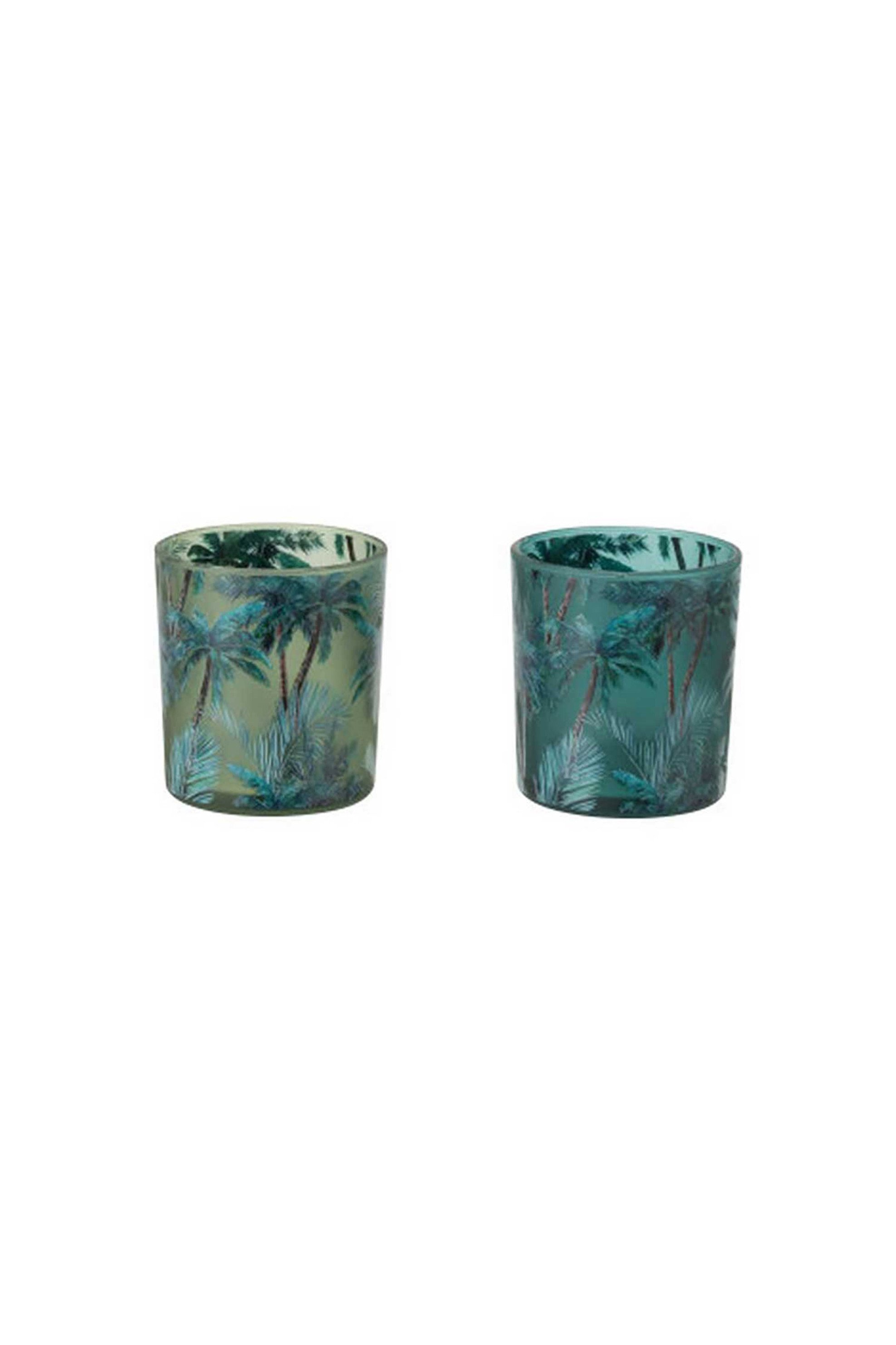 DOMUS HOMUS γυάλινο κηροπήγιο για ρεσώ "Tropical" 7,3 × 7,3 × 8 cm - 20-21-342