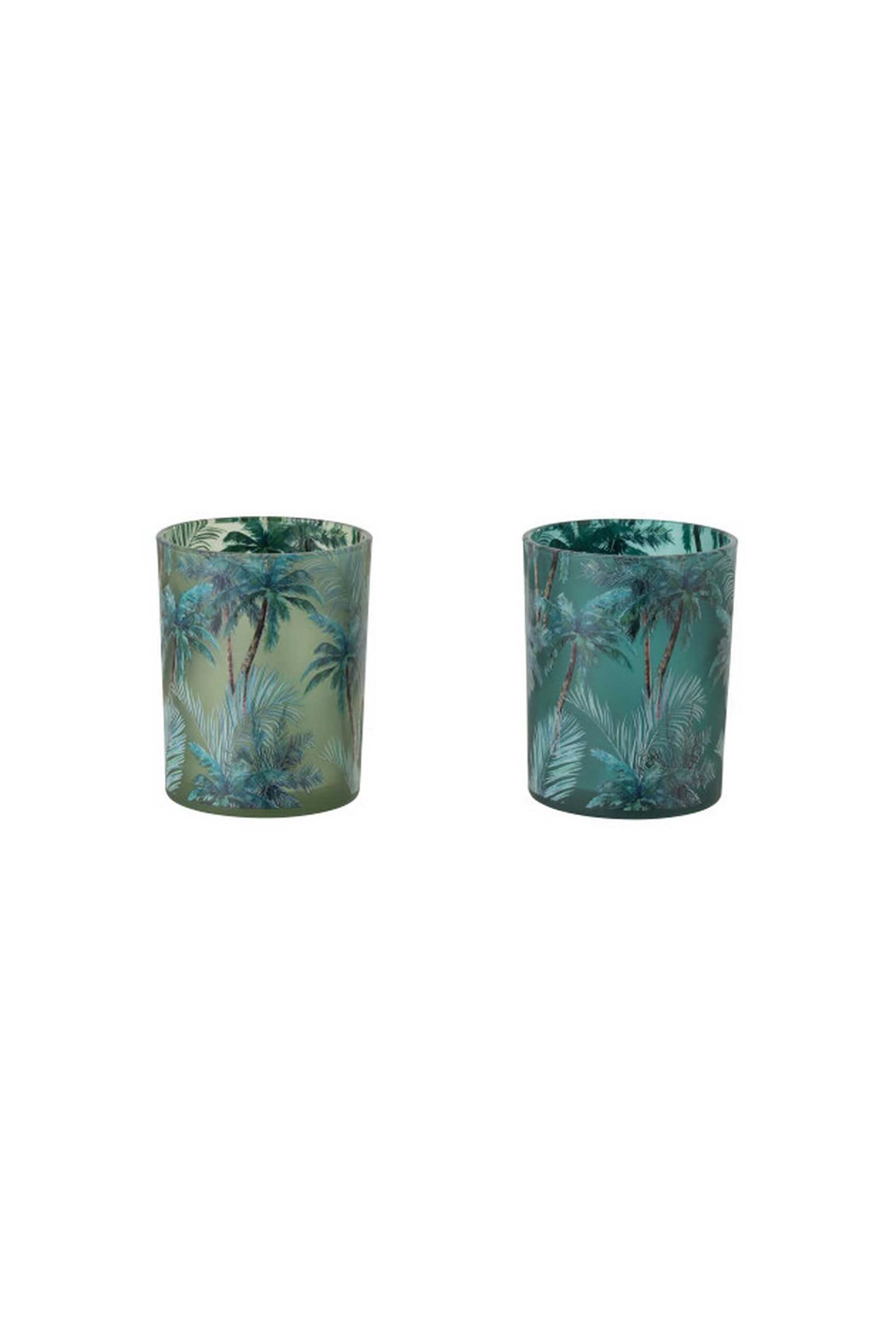 DOMUS HOMUS γυάλινο κηροπήγιο για ρεσώ "Tropical" 10 × 10 x 12,5 cm - 20-21-343