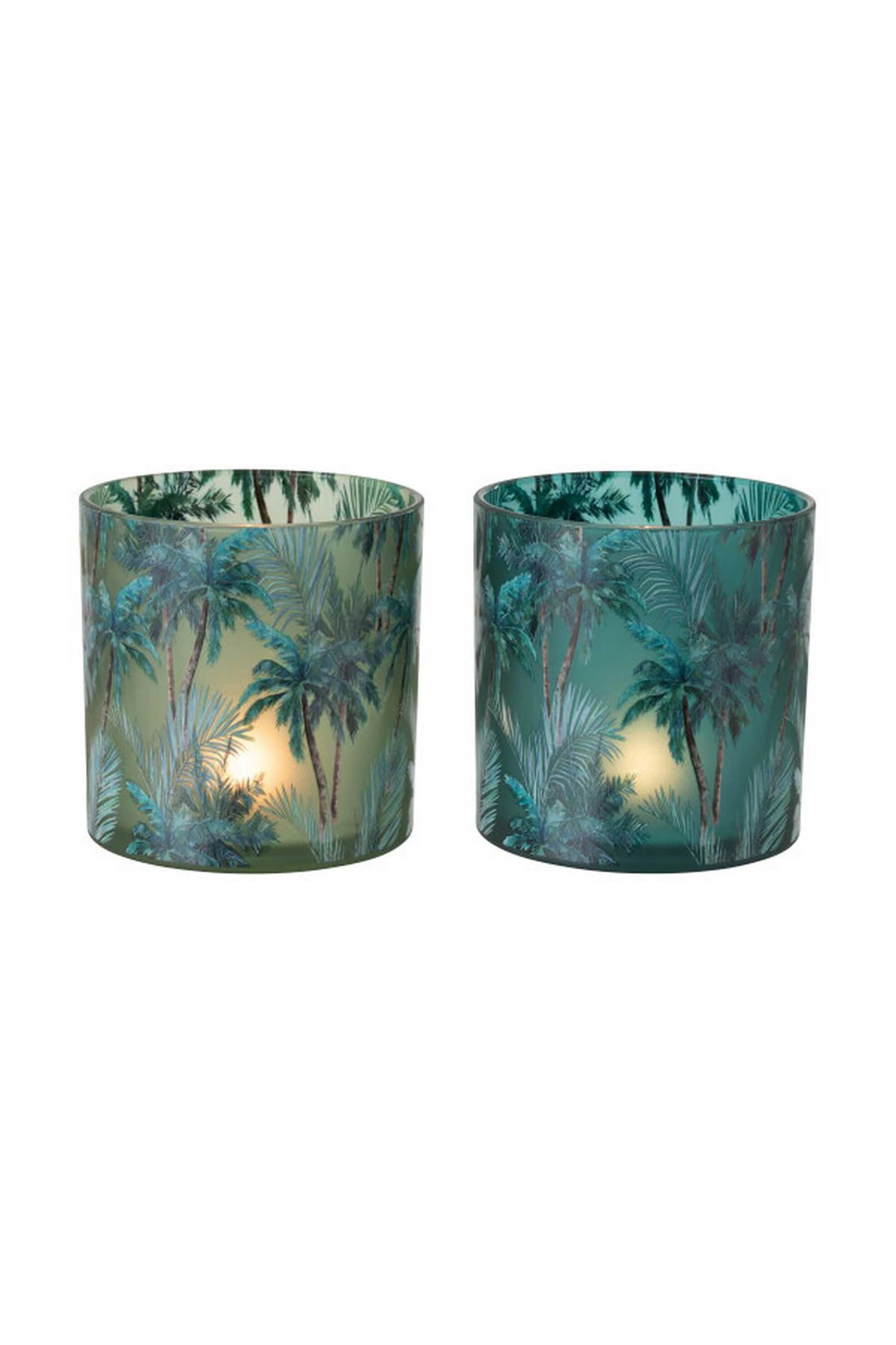 DOMUS HOMUS γυάλινο κηροπήγιο για ρεσώ "Tropical" 15 × 15 × 15 cm - 20-21-344
