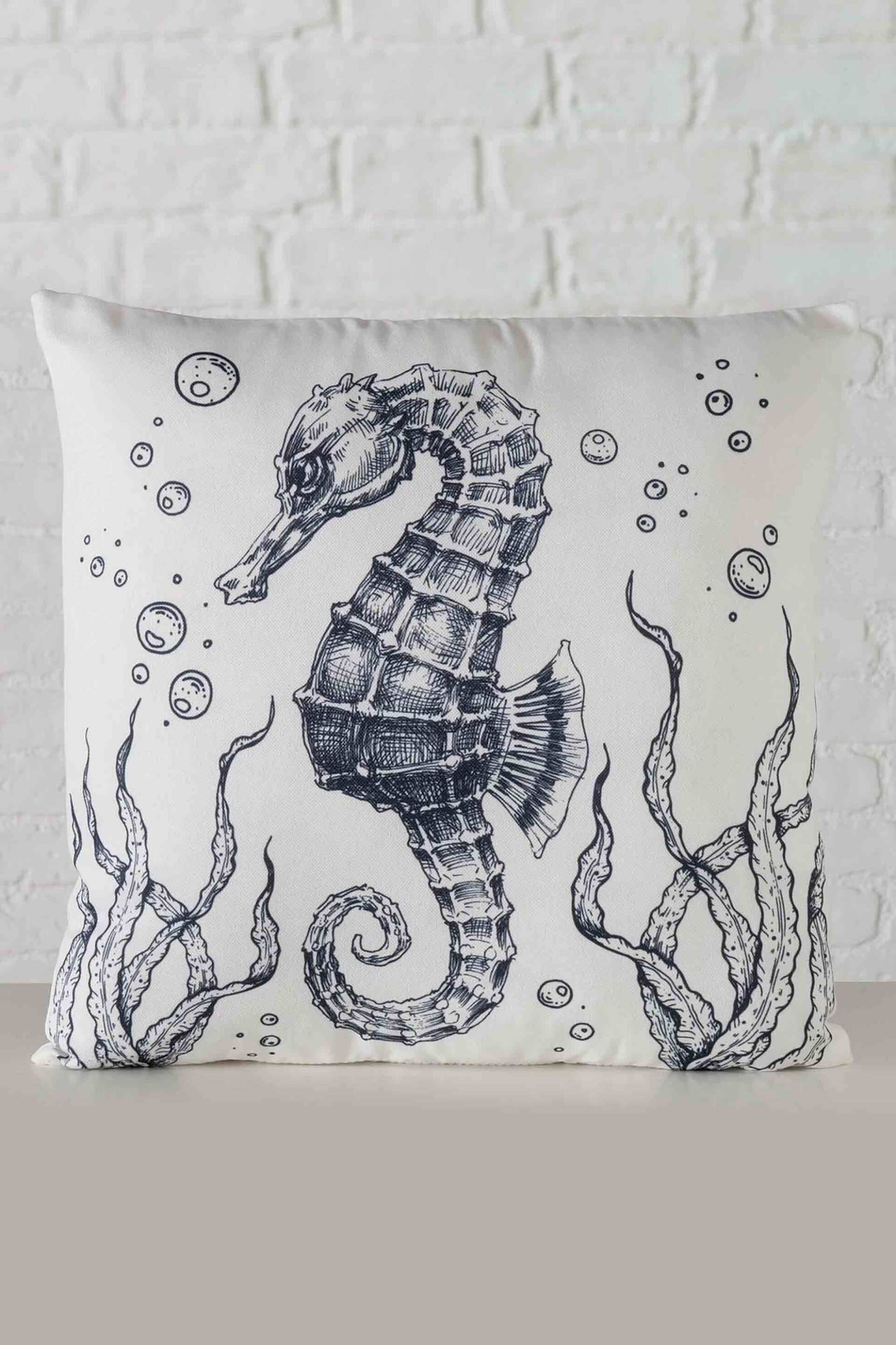 DOMUS HOMUS διακοσμητικό μαξιλάρι με σχέδιο "Sea" 45 x 45 x 12 cm - 20-24-459