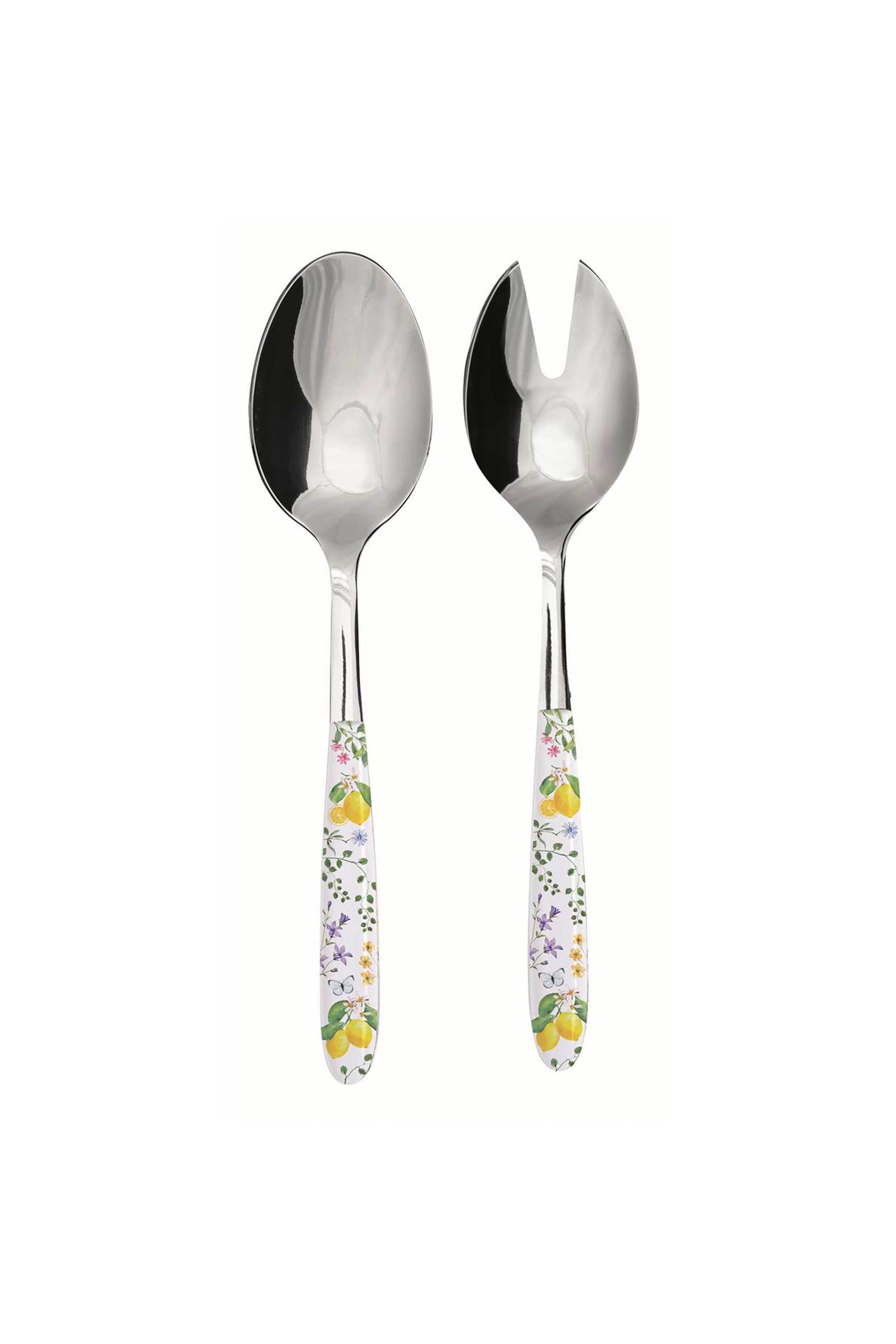 DOMUS HOMUS σετ σερβιρίσματος σαλάτας "Fleurs Citrons" (2 τεμάχια) - 20-21-457