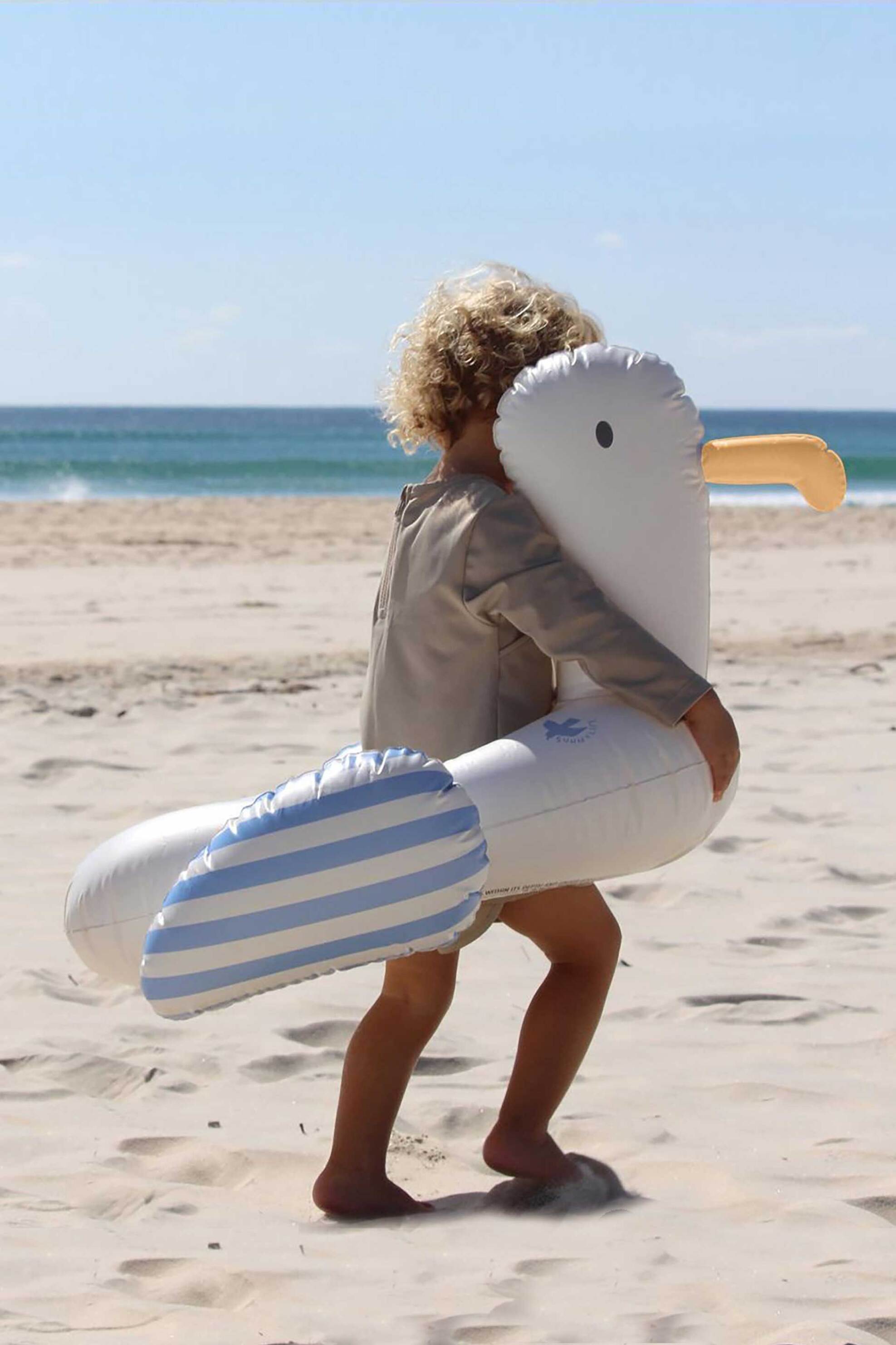 SUNNYLiFE Sunny Life παιδικό σωσίβιο "Sid The Seagull Blue Stripe" - 25180095 Λευκό