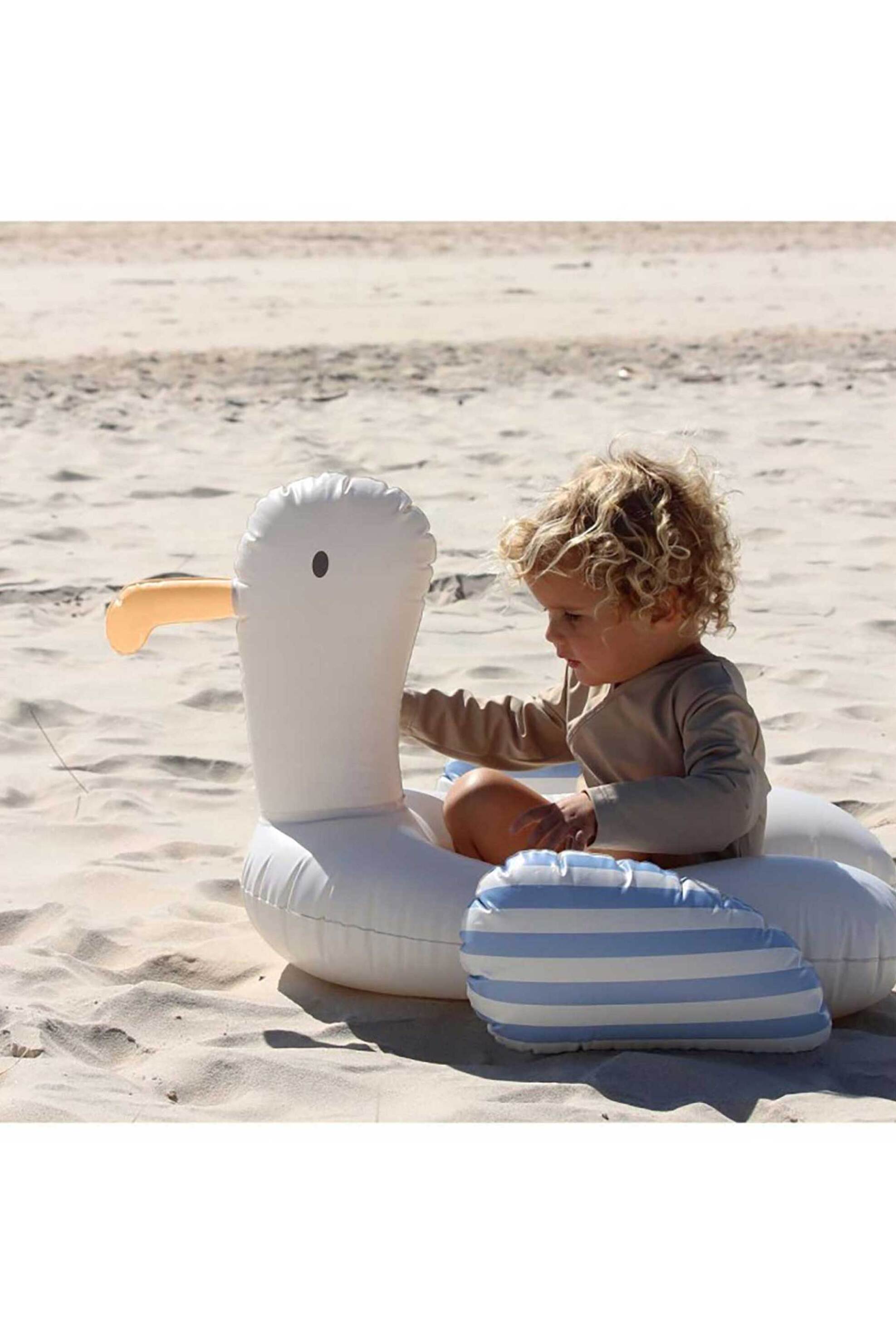 Sunny Life παιδικό σωσίβιο "Sid The Seagull Blue Stripe" - 25180095 Λευκό φωτογραφία