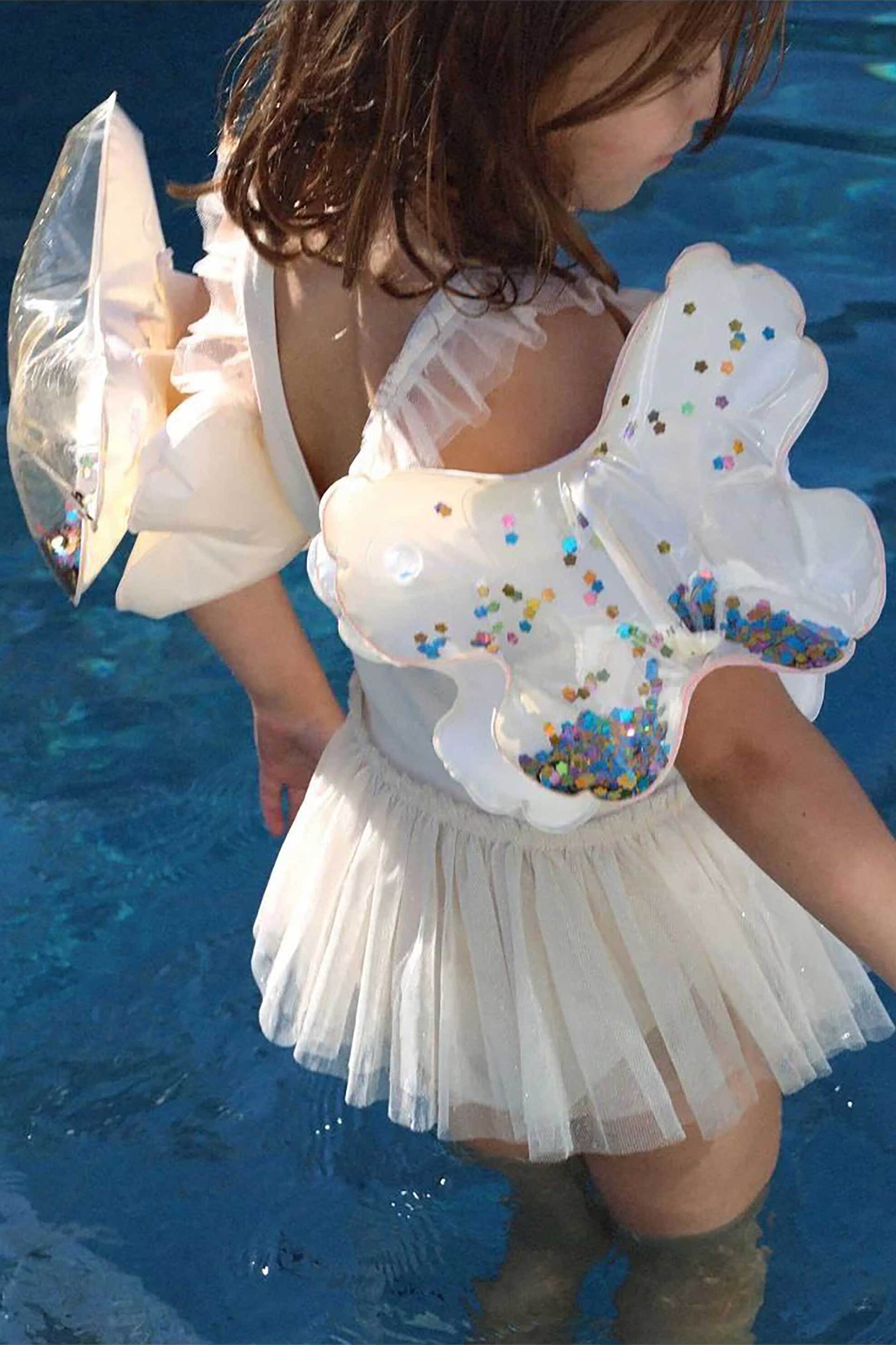 SUNNYLiFE Sunny Life παιδικά μπρατσάκια "Cotton Candy Glitter" - 25180099 Λευκό