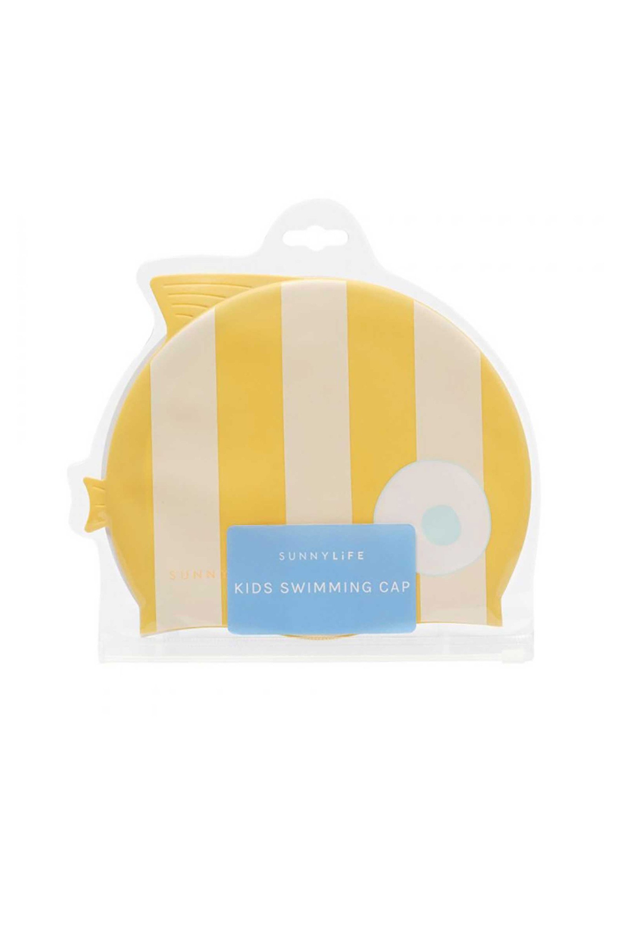 Sunny Life παιδικό σκουφάκι κολύμβησης "Finn the Fish Mustard Stripe" - 25180106 Κίτρινο φωτογραφία