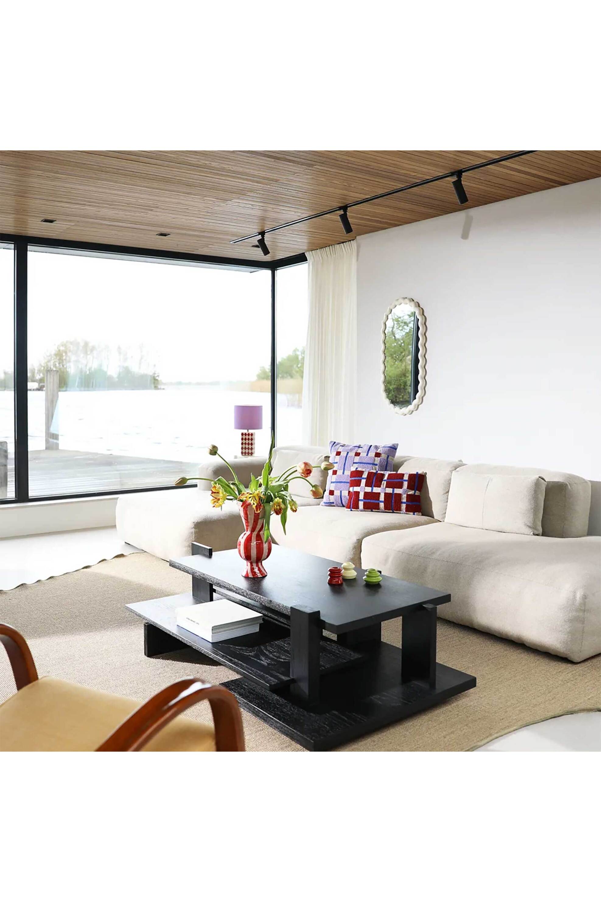 &K Amsterdam κεραμικό βάζο "Rhombic" 29,5 x 16 cm Κόκκινο - 3549-03 φωτογραφία