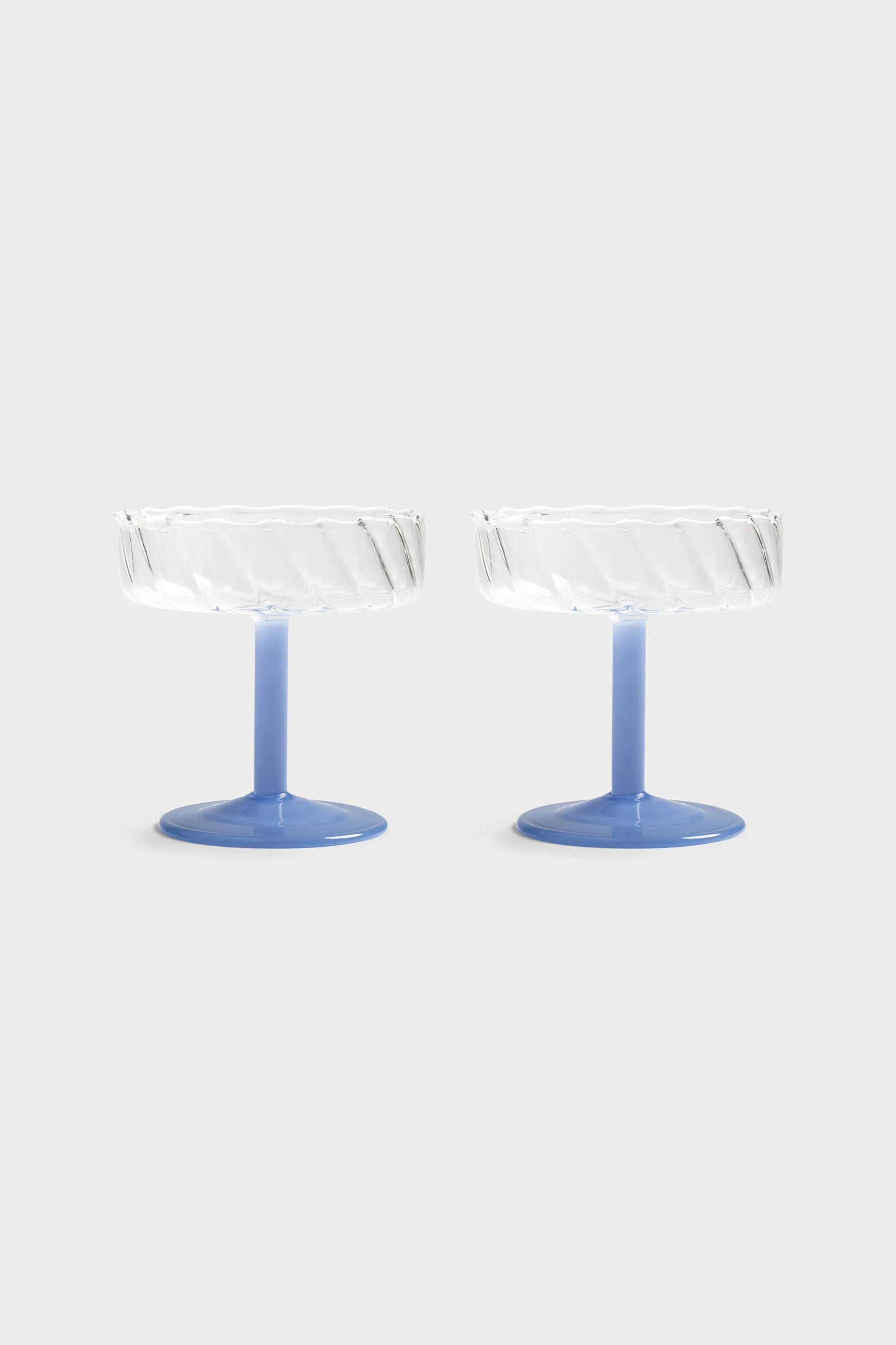 &K AMSTERDAM &K Amsterdam σετ ποτήρια κολωνάτα "Twirl" (2 τεμάχια) Μπλε - 347-05