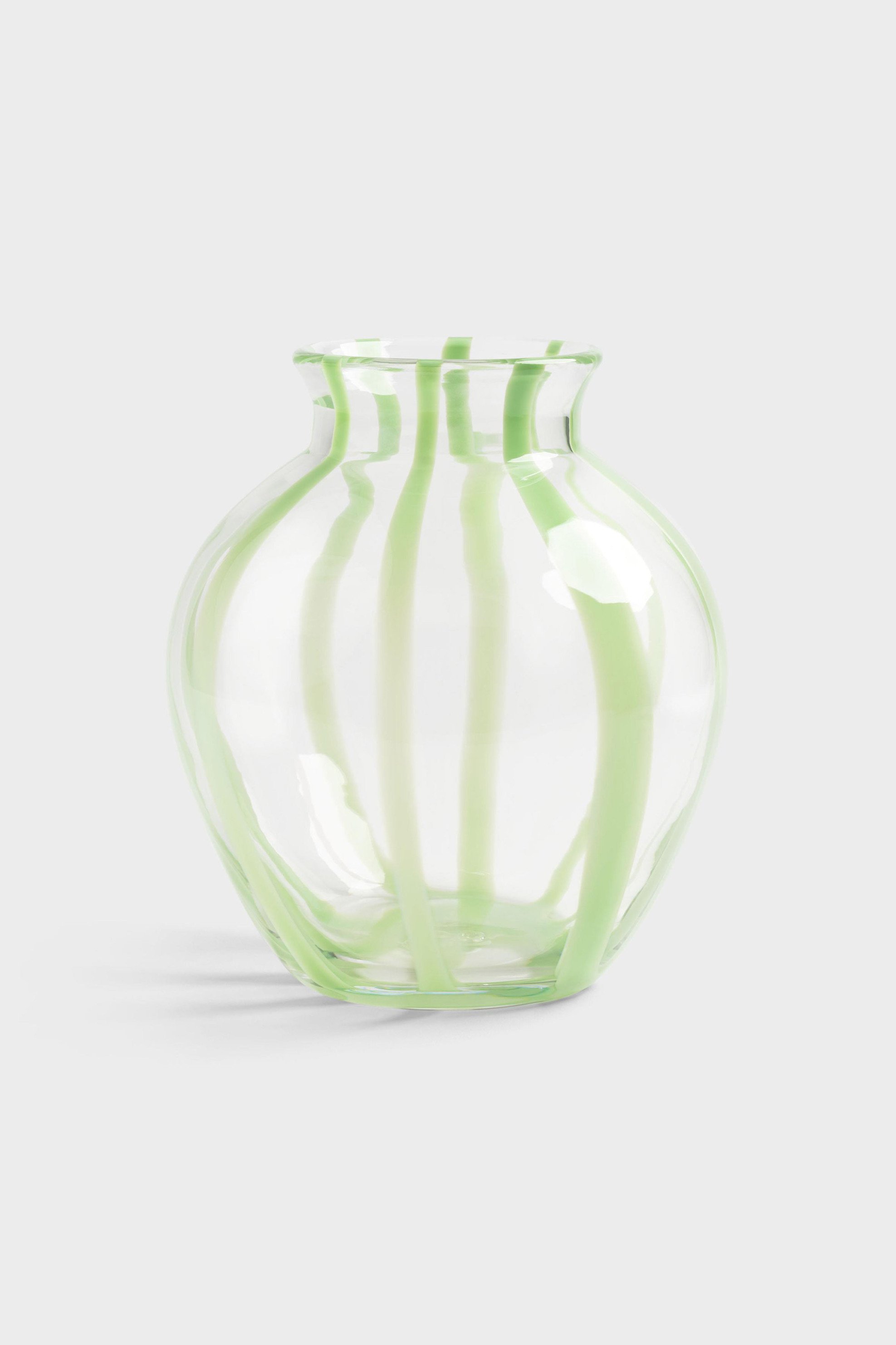 &K Amsterdam γυάλινο βλαζο με διακοσμητικές γραμμές "Yogu" - 2905-04