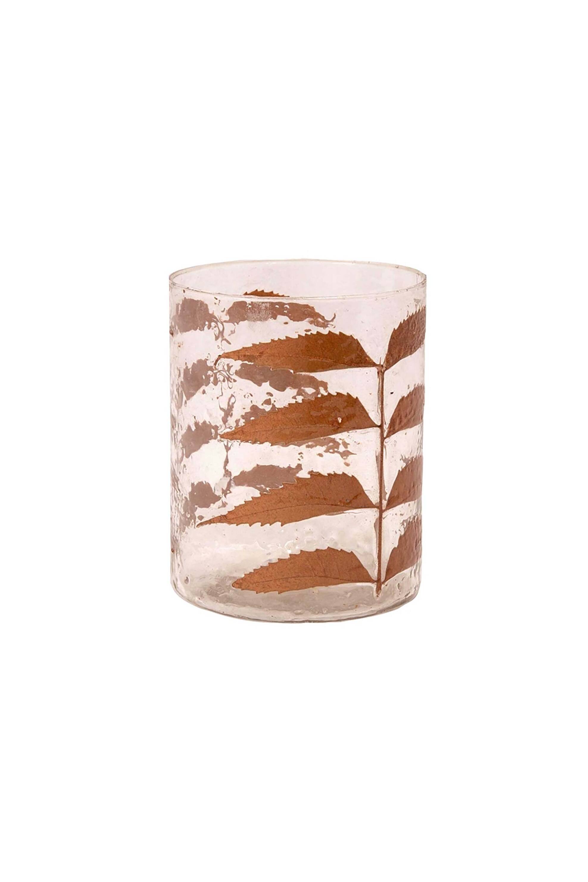 C'EST BON C'est Bon γυάλινο βάζο 10 x 10 x 13 cm "Decoupage" - AC96.940.17 Καφέ