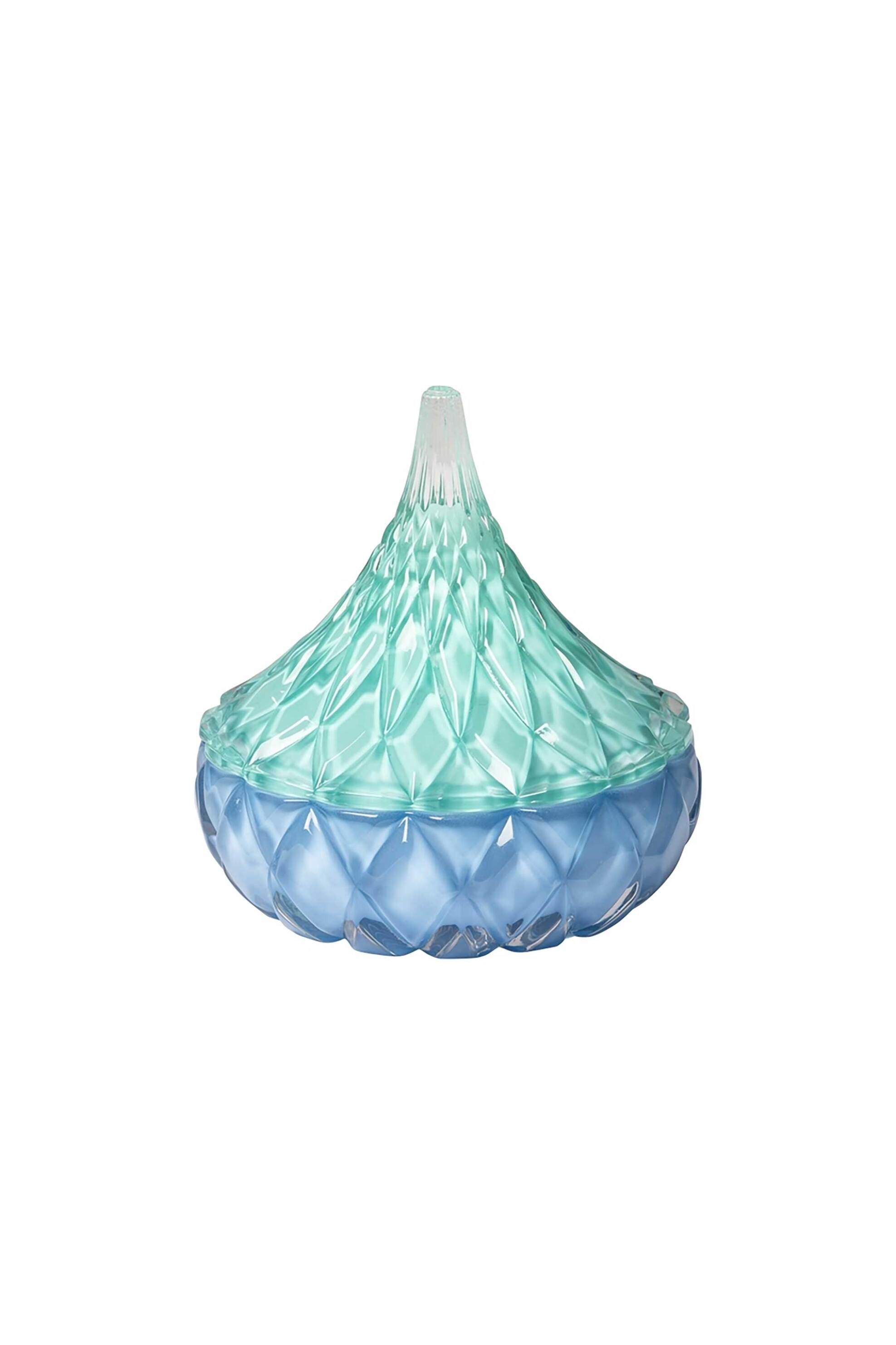 C'EST BON C'est Bon γυάλινο δοχείο αποθήκευσης με γεωμετρικό pattern 13 x 12,5 cm - AU950-594-02 Μπλε