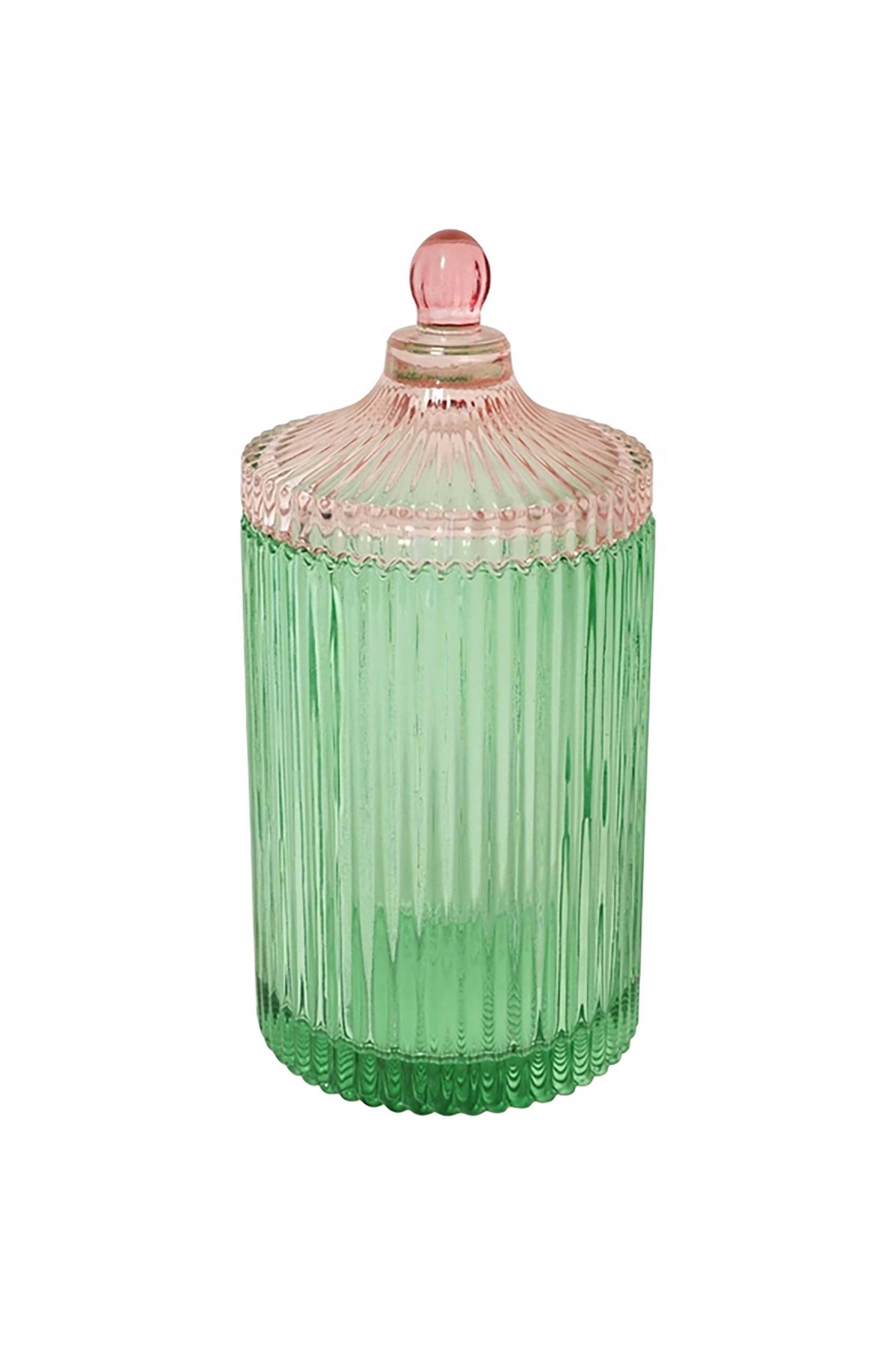 C'EST BON C'est Bon γυάλινο δοχείο αποθήκευσης με γεωμετρικό pattern 22 x 10 cm - AU970-997-00 Πράσινο