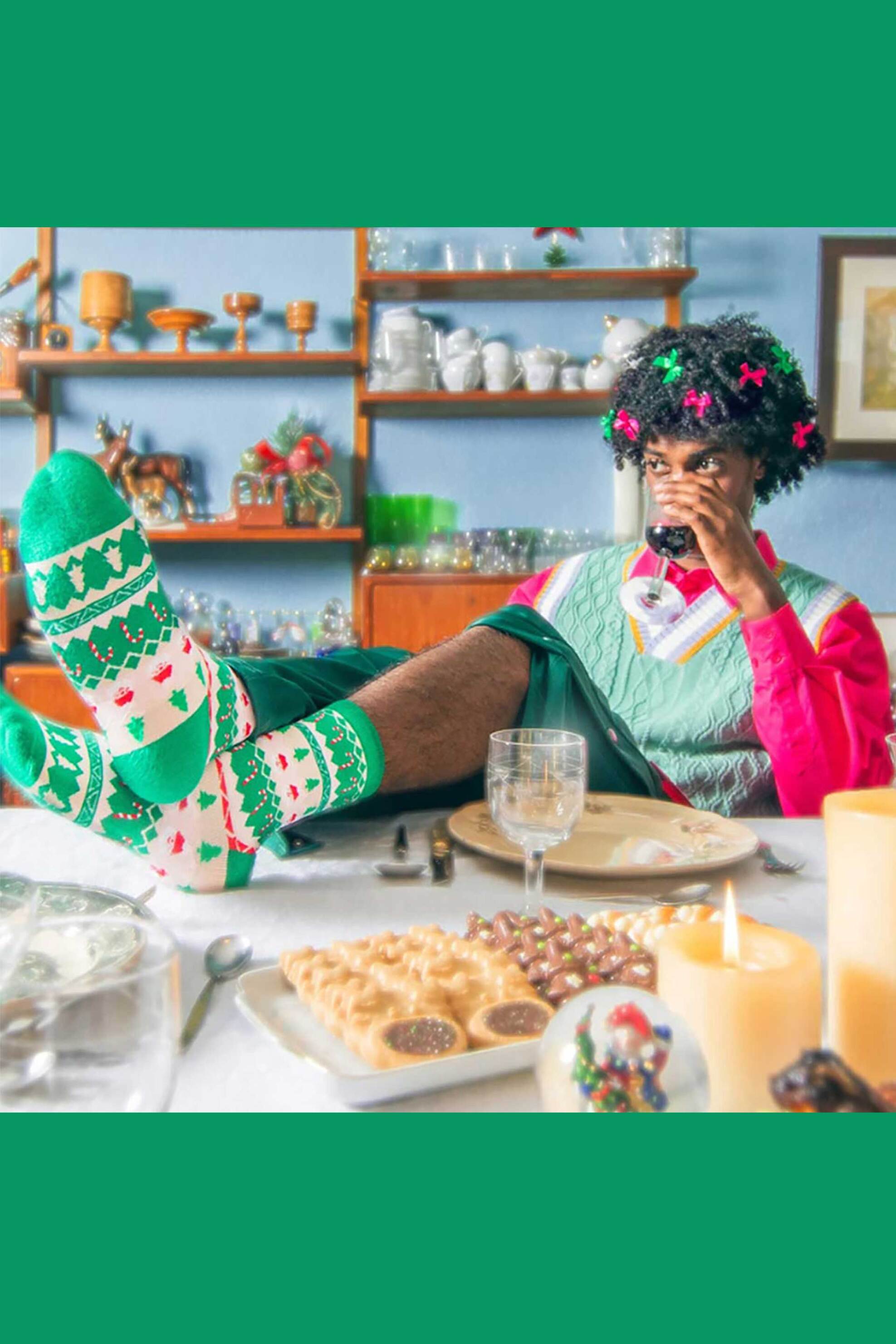 Eat My Socks Unisex Κάλτσες X-Mas Jumper - Emsatxju Πολύχρωμο