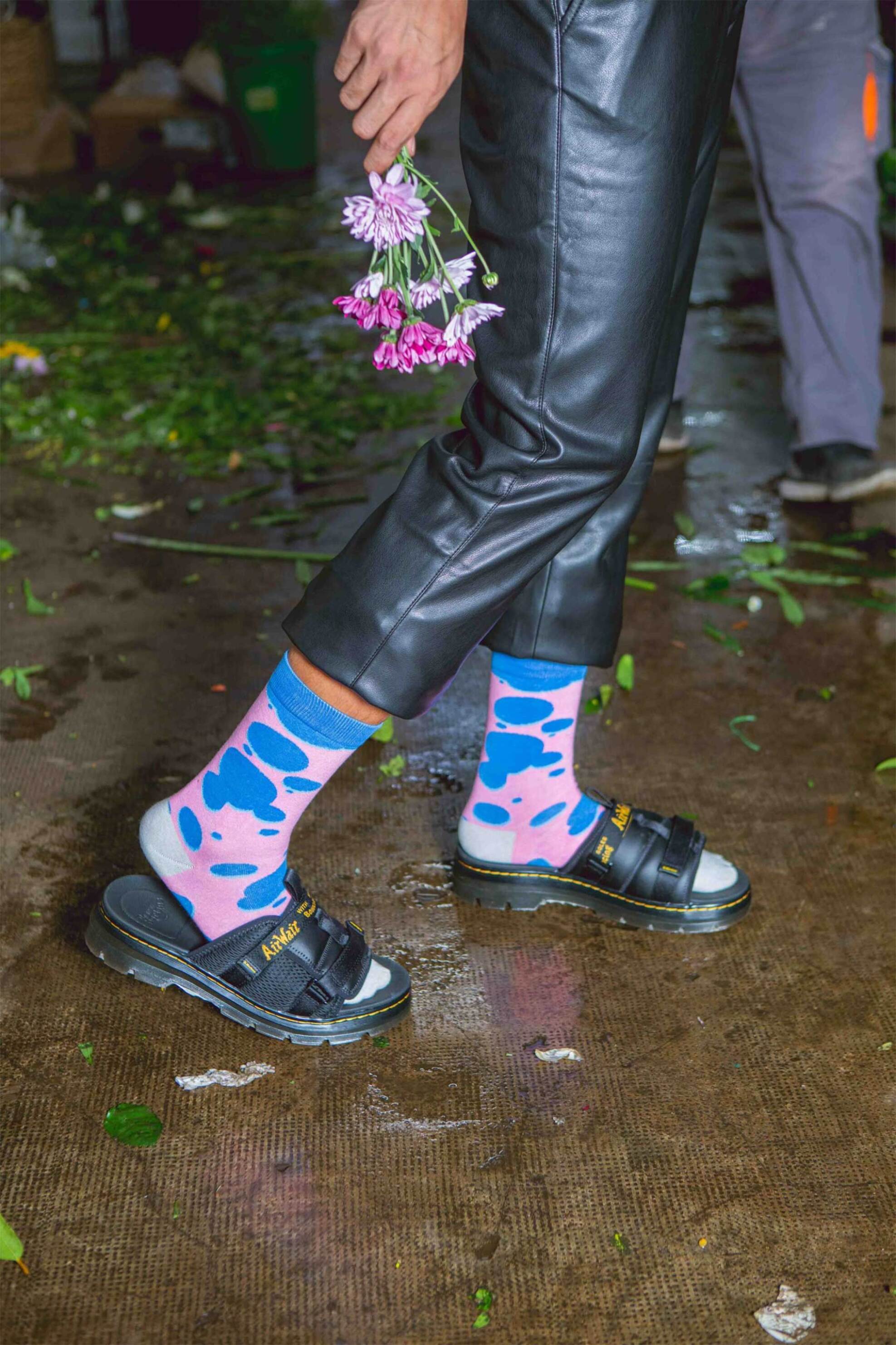 Eat My Socks unisex κάλτσες "Lava Lamp" - EMSNOSCLALA Πολύχρωμο φωτογραφία