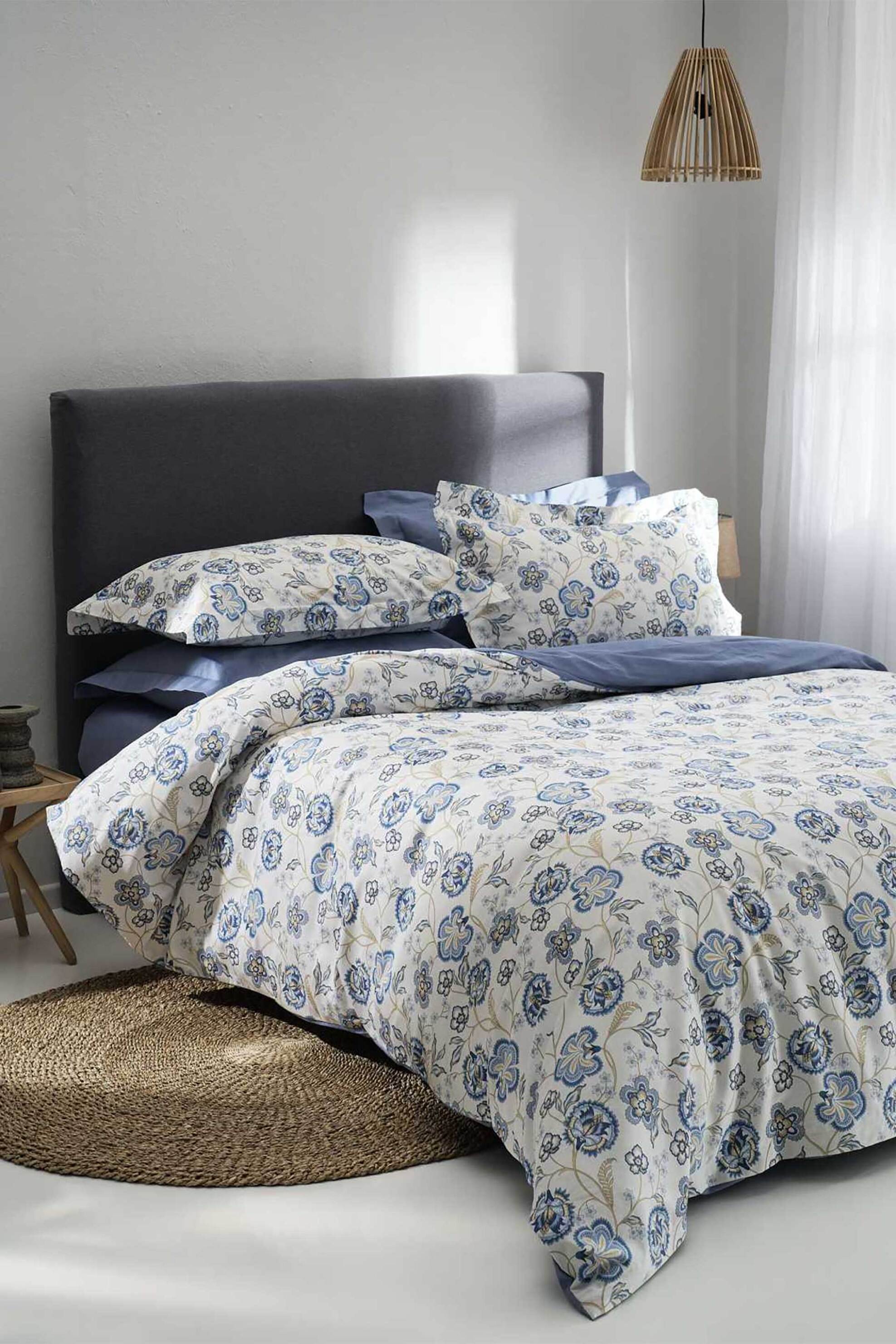 Vesta σετ σεντόνια king size με μαξιλαροθήκες "Como-1" (4 τεμάχια) - 000010833 Μπλε