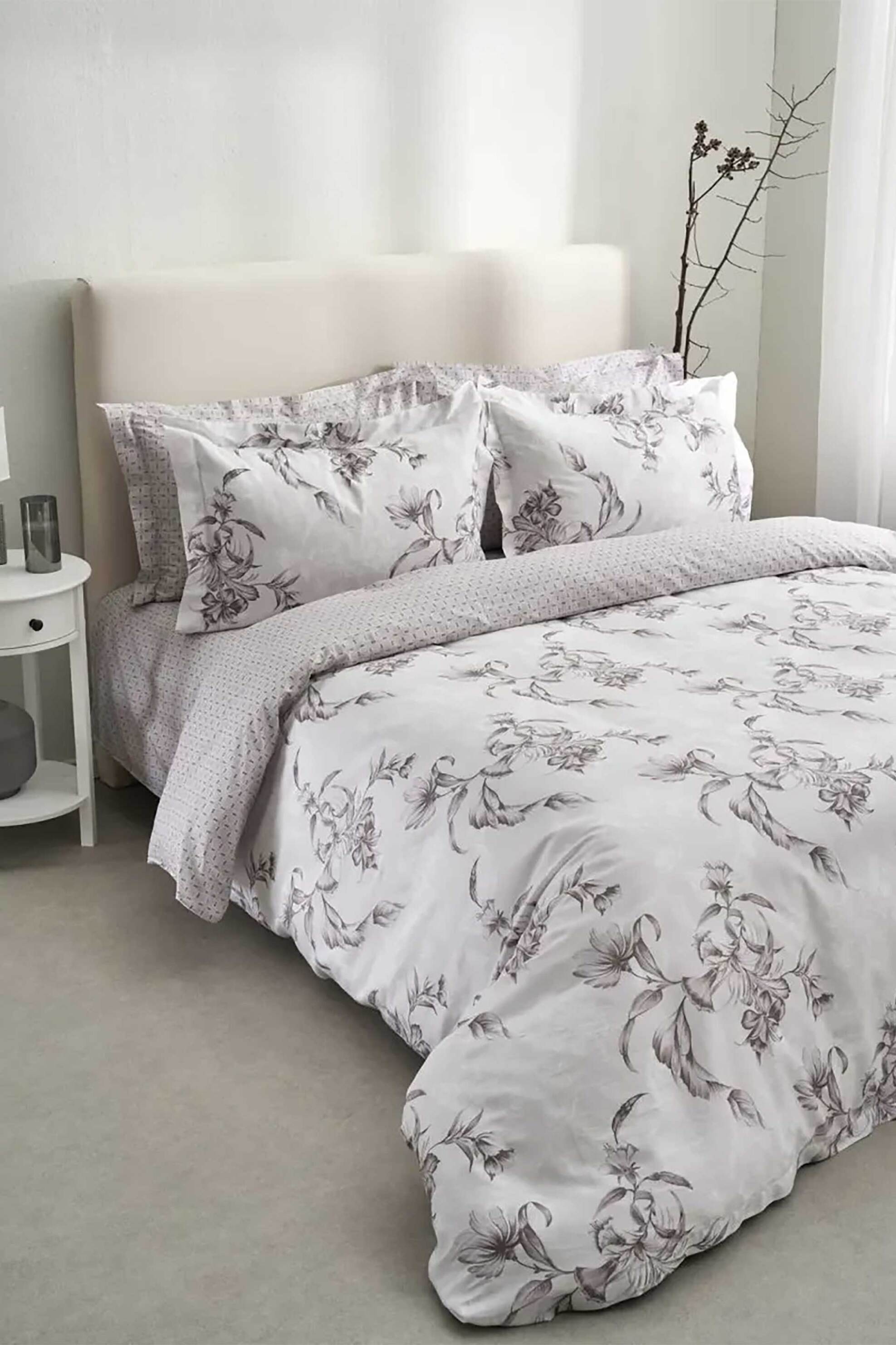 VESTA Vesta σετ σεντόνια υπέρδιπλα και μαξιλαροθήκες "Victoria-1" (4 τεμάχια) - 000011898 Γκρι