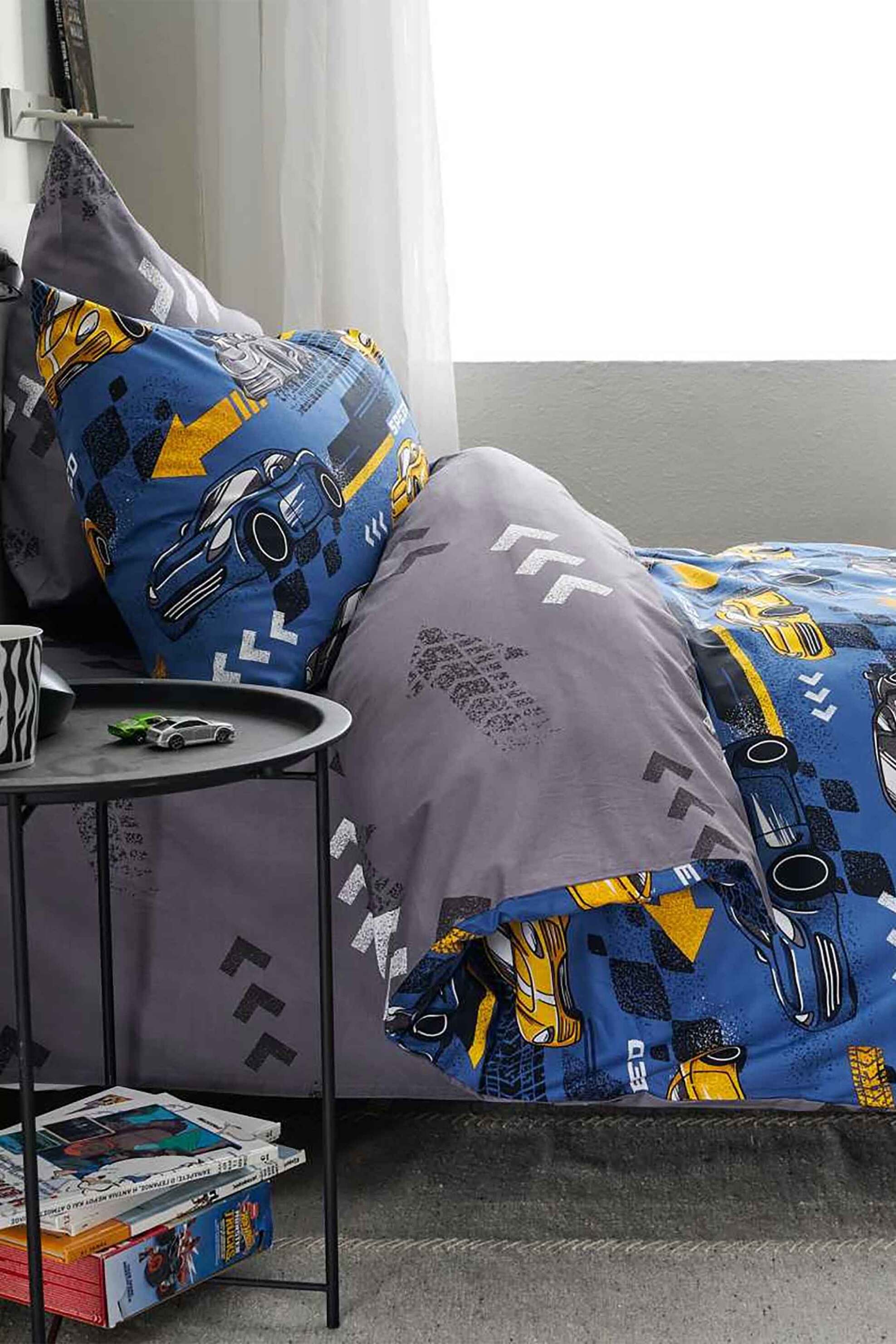 VESTA Vesta σετ παιδικά σεντόνια μονά με all-over print "Race" (3 τεμάχια) - 000011962