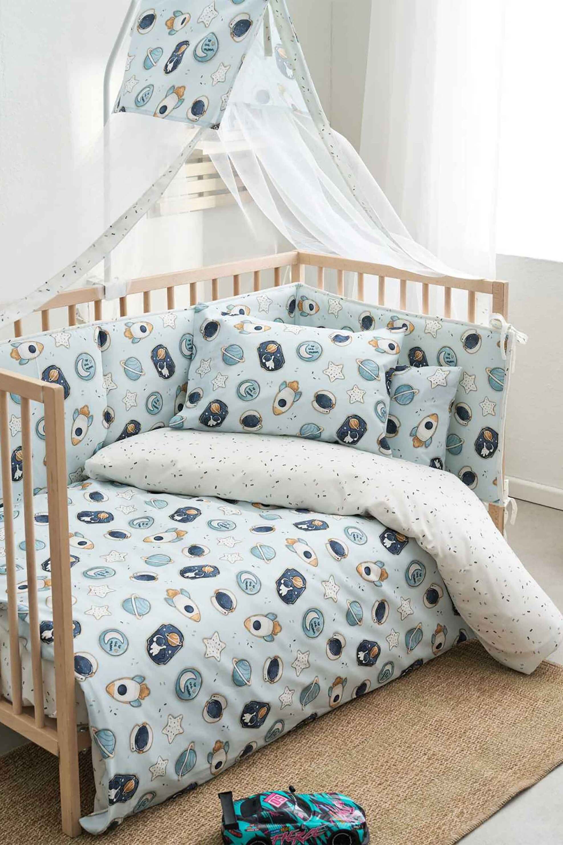 VESTA Vesta παιδική πάντα κούνιας με all-over print "Cosmic " 195 x 40 cm - 000012020