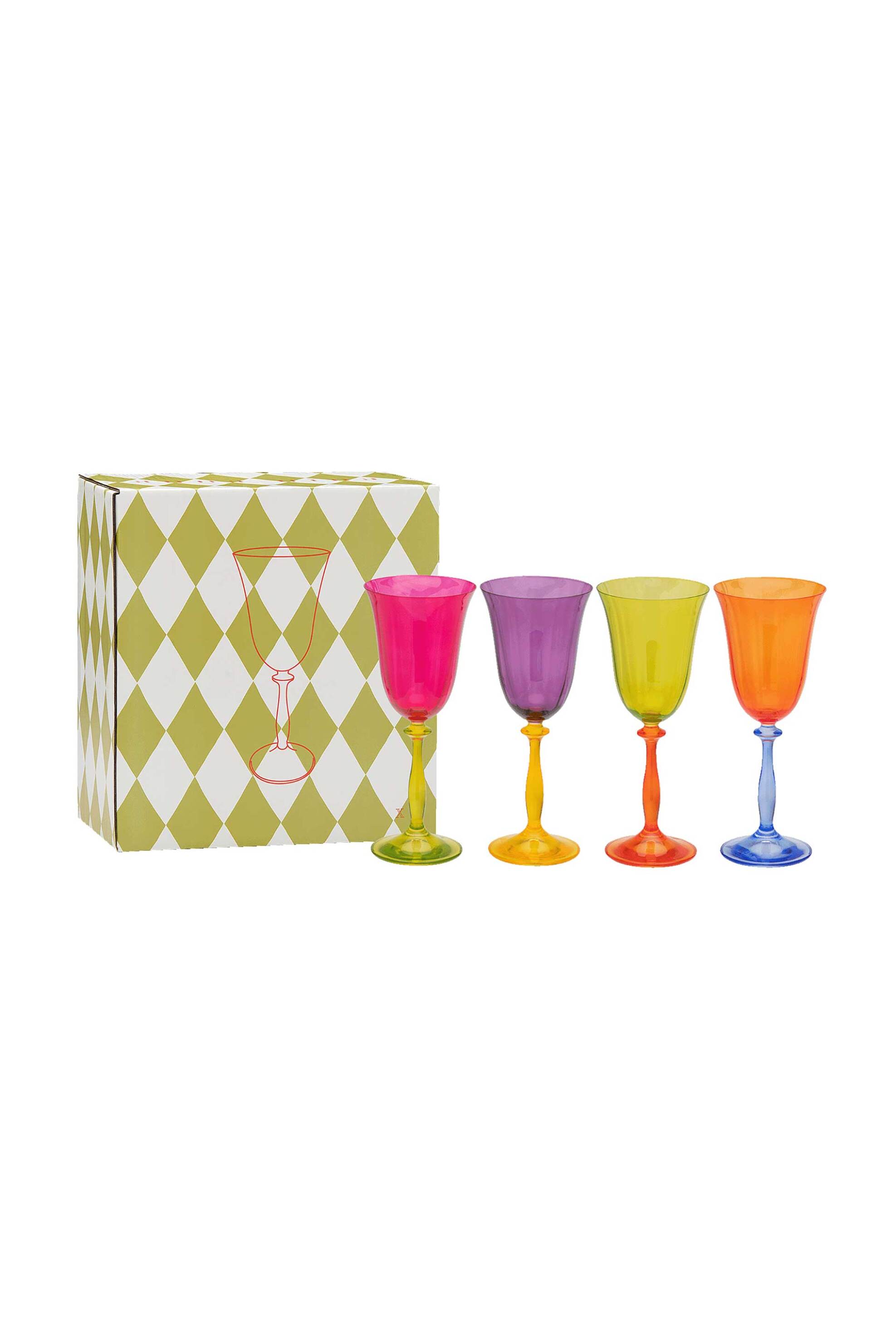 Anna + Nina σετ γυάλινα ποτήρια κρασιού με ανάγλυφο σχέδιο (4 τεμάχια) - 24-1M811007 φωτογραφία