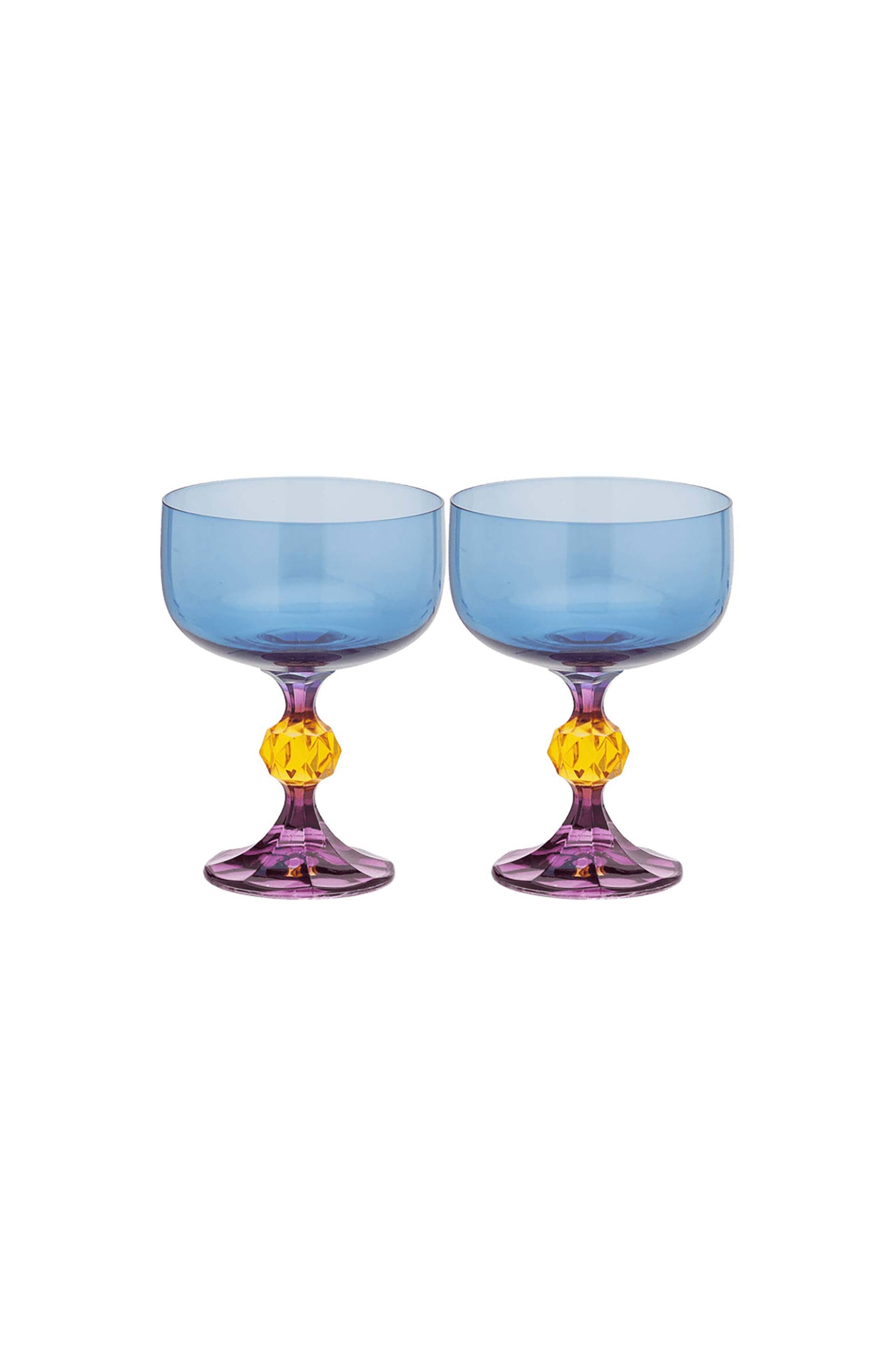 ANNA NINA Anna + Nina σετ κρυστάλλινα ποτήρια κοκτέιλ με ανάγλυφο σχέδιο (2 τεμάχια) - 24-1M811014