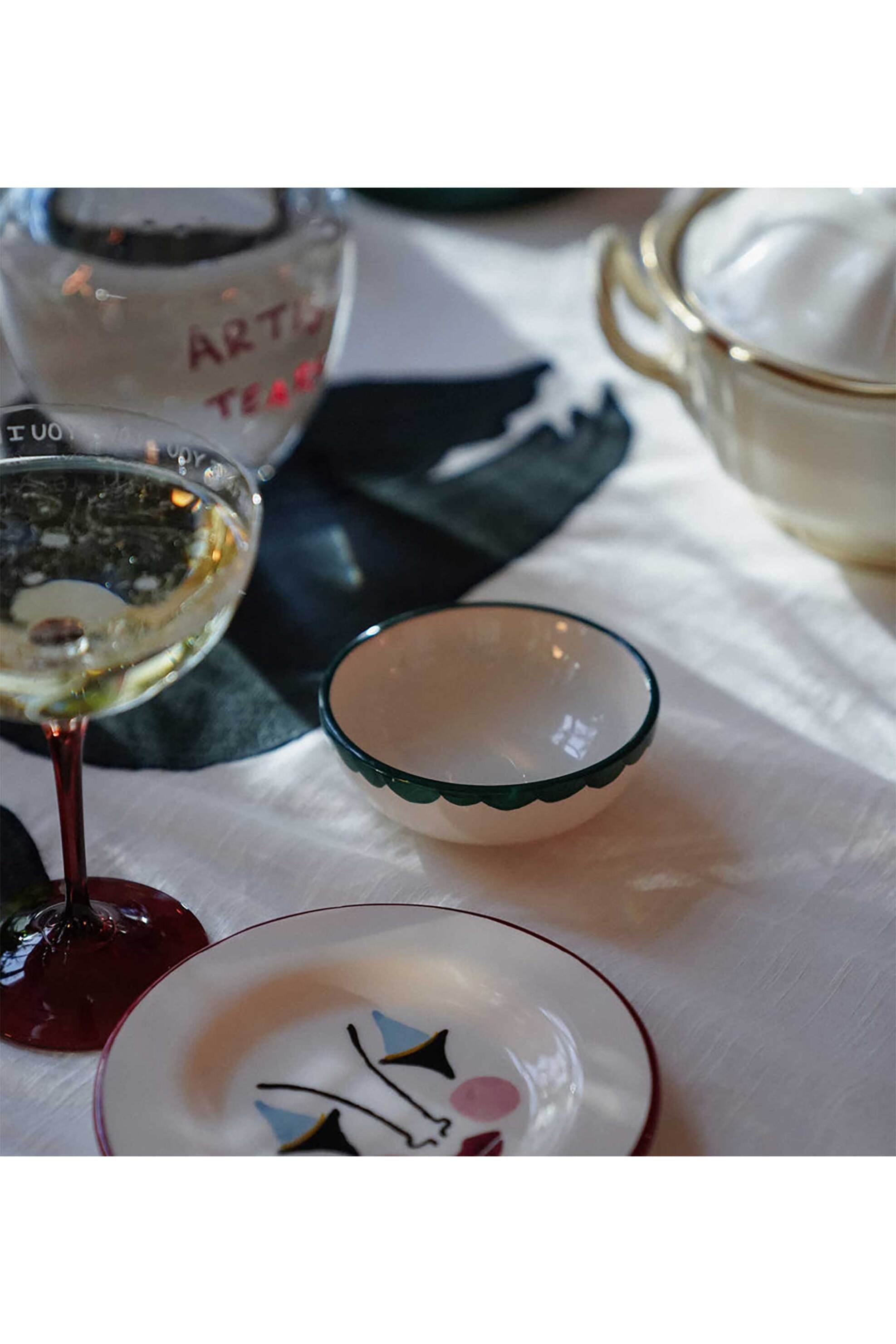 Anna + Nina πήλινο μπολ 10,5 x 10,5 x 4 cm "Peacock Trim" - 25-2M805007 φωτογραφία