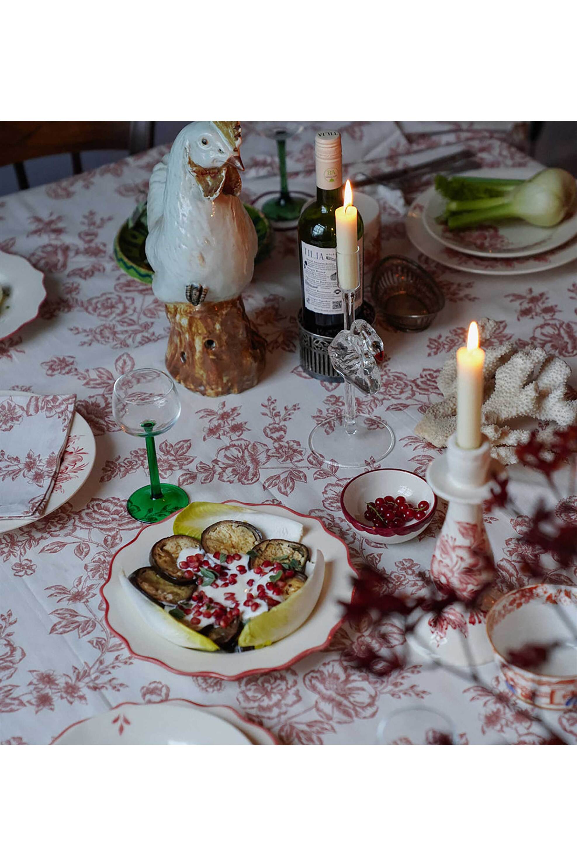 Anna + Nina τραπεζομάντηλο με σχέδιο τριαντάφυλλο "Whimsical Rose" - 25-2M807004 φωτογραφία