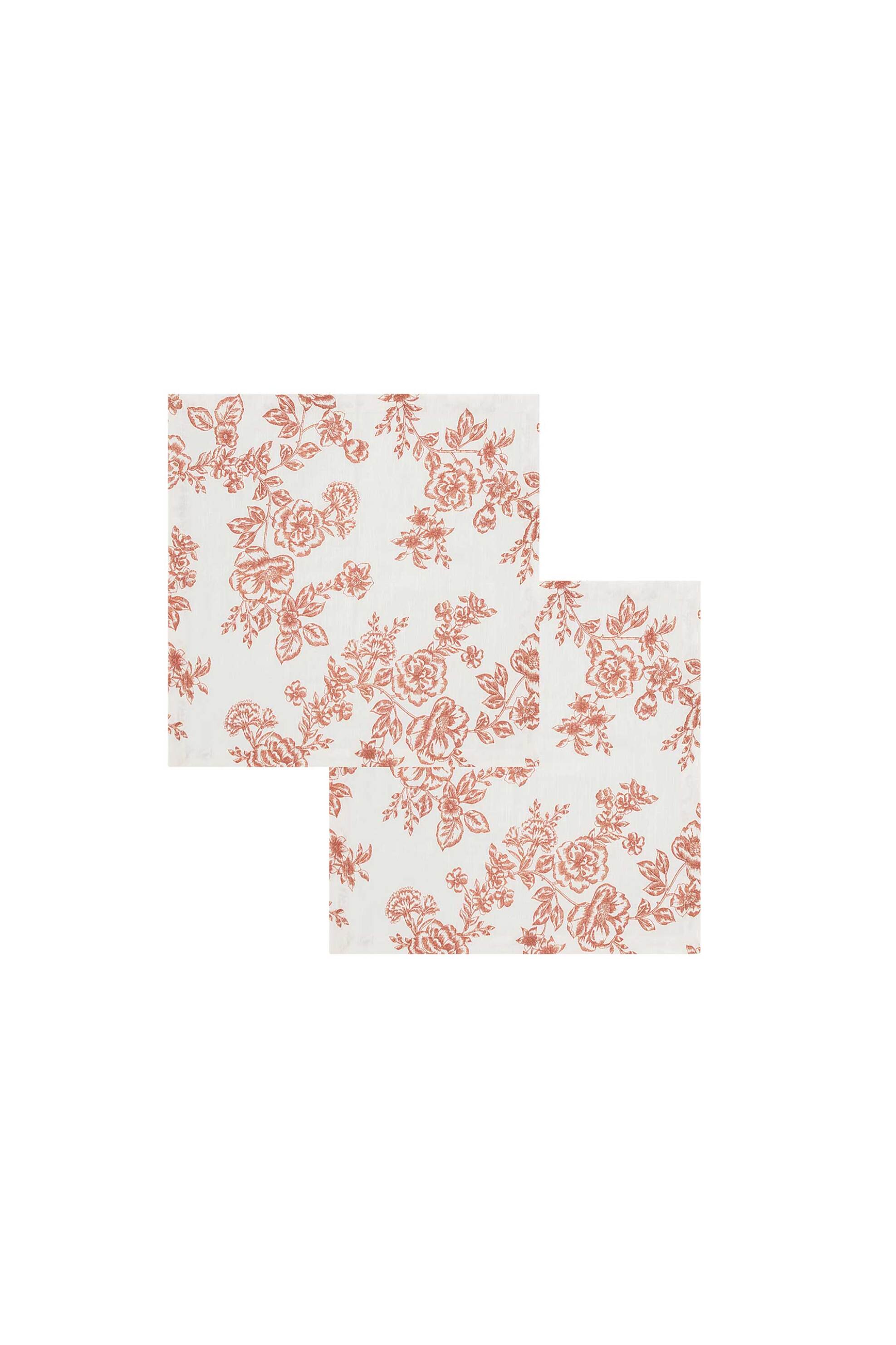 ANNA NINA Anna + Nina σετ βαμβακερές πετσέτες φαγητού "Whimsical Rose" (2 τεμάχια) - 25-2M807005