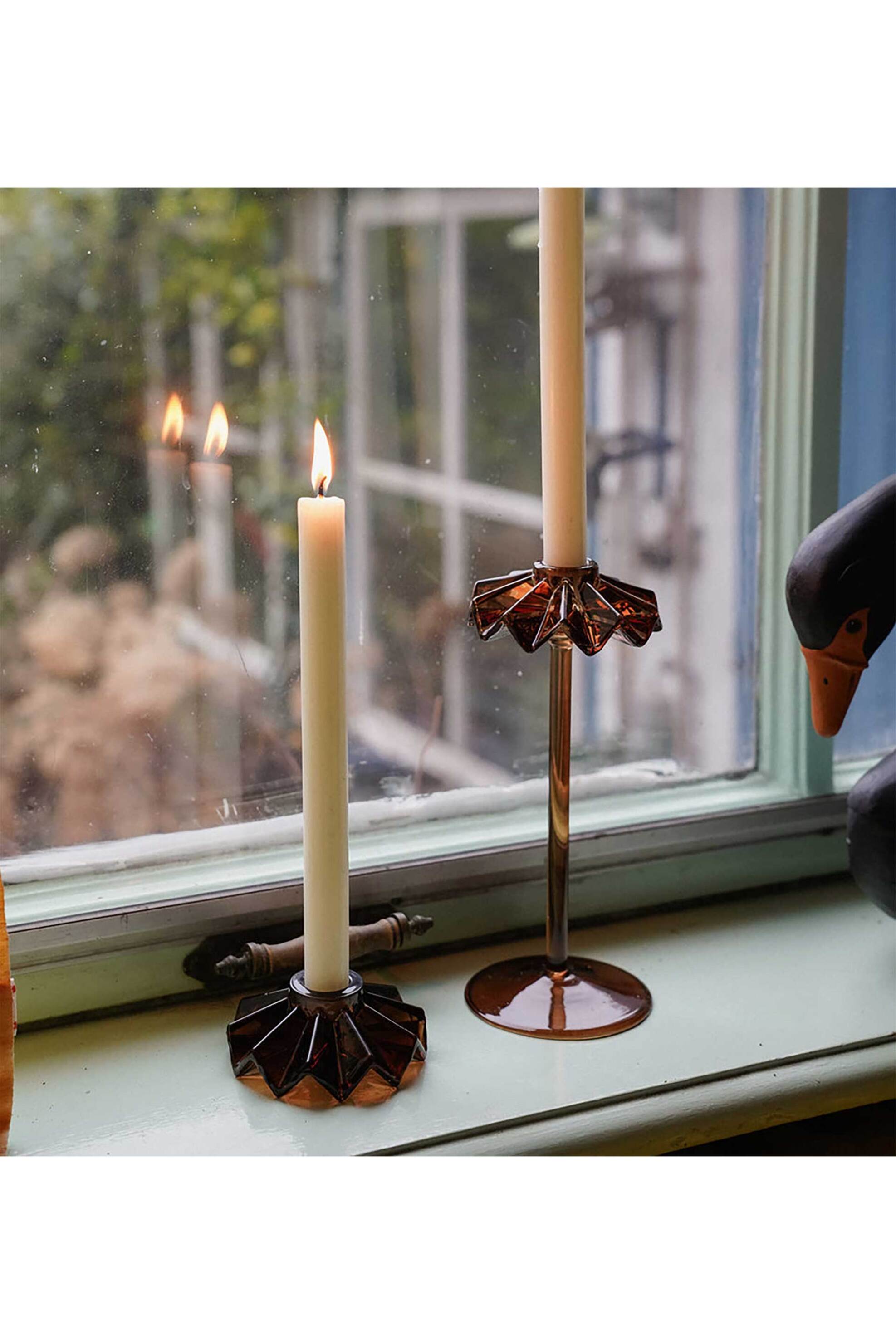 Anna + Nina γυάλινο κηροπήγιο "Tall Frilly" - 25-2M811004 φωτογραφία