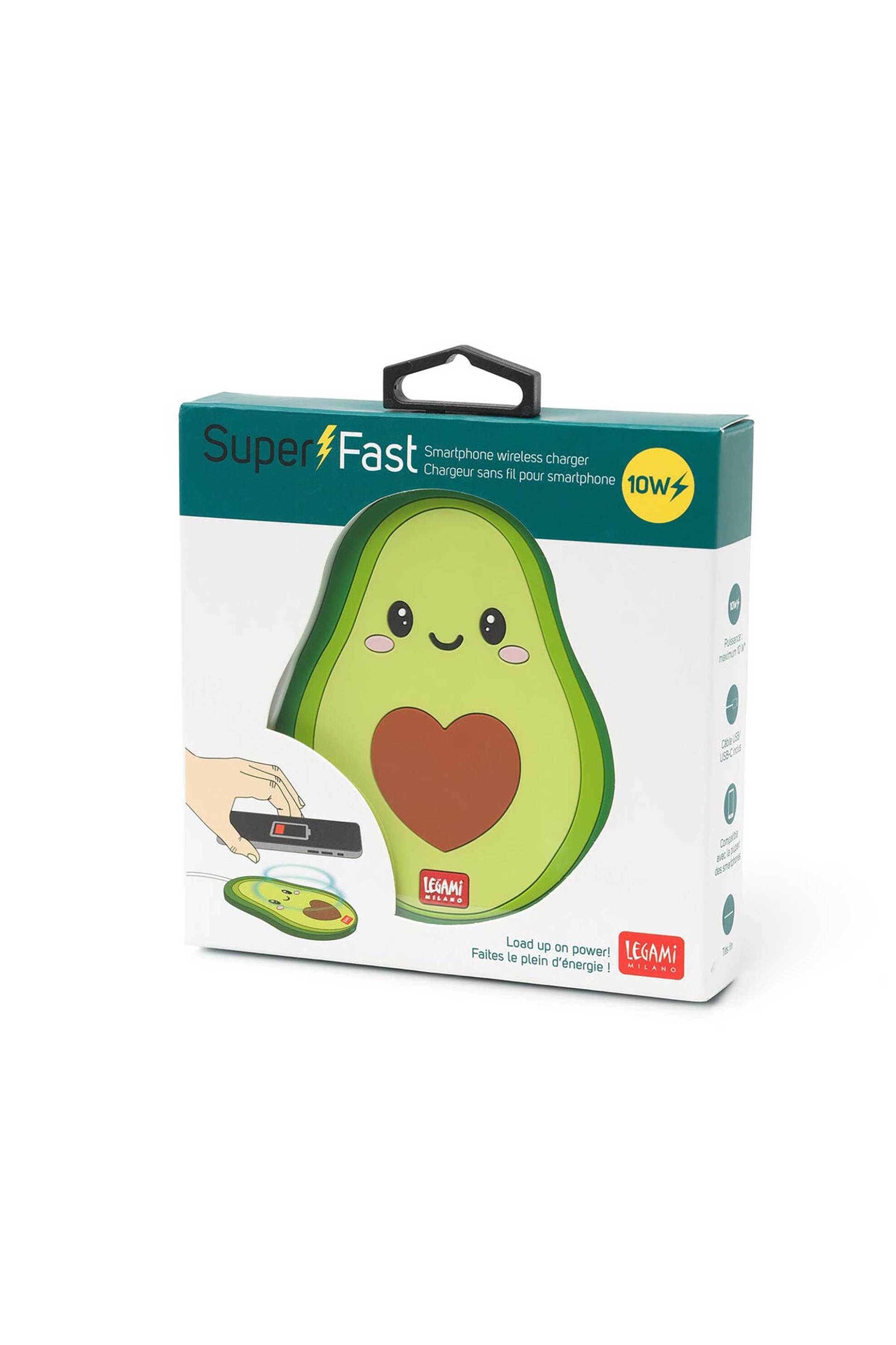 Legami Wireless Smartphone Charger - Super Fast Avocado 8052461964577