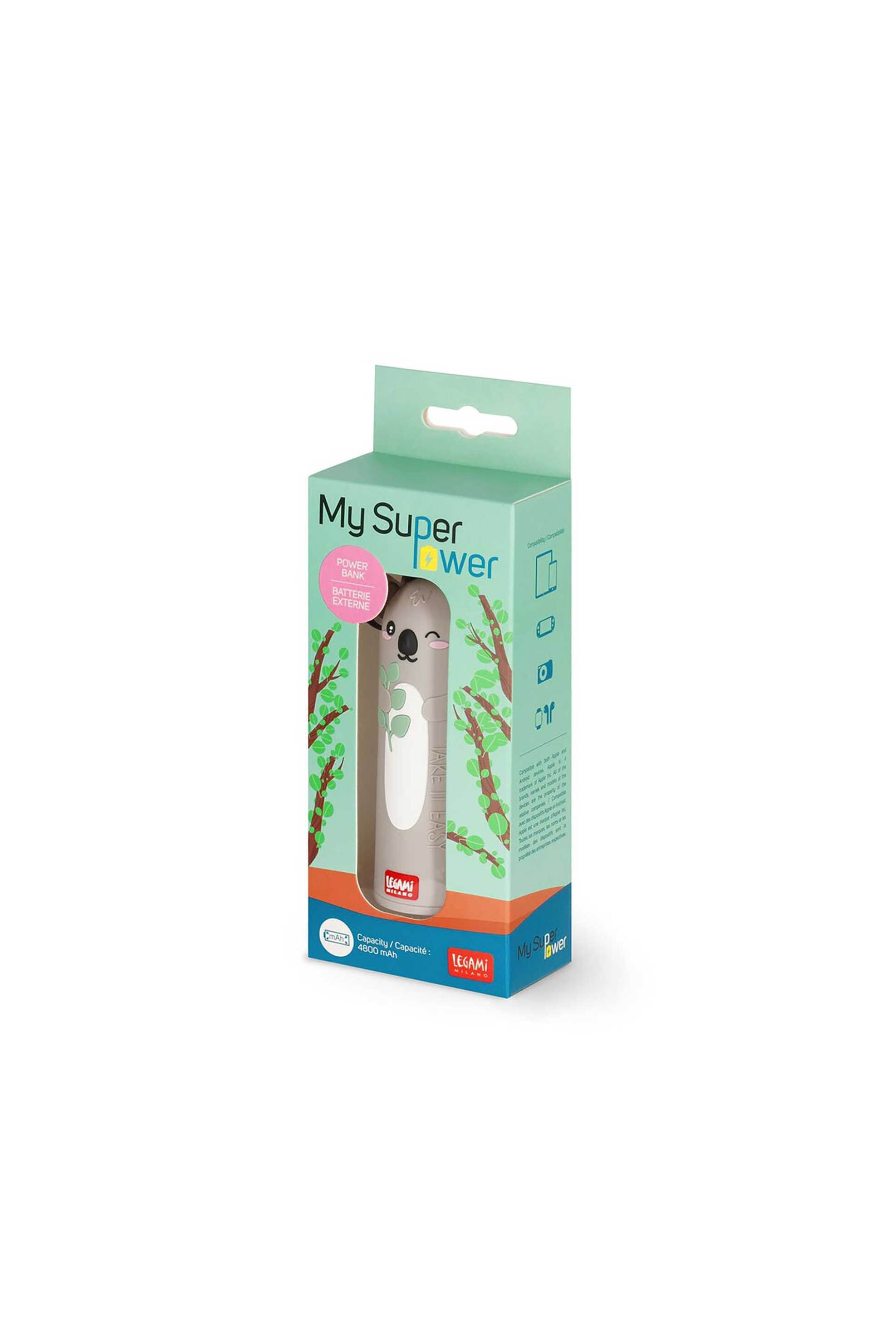 Legami Portable Battery Charger - My Super Power Koala 8052694017194