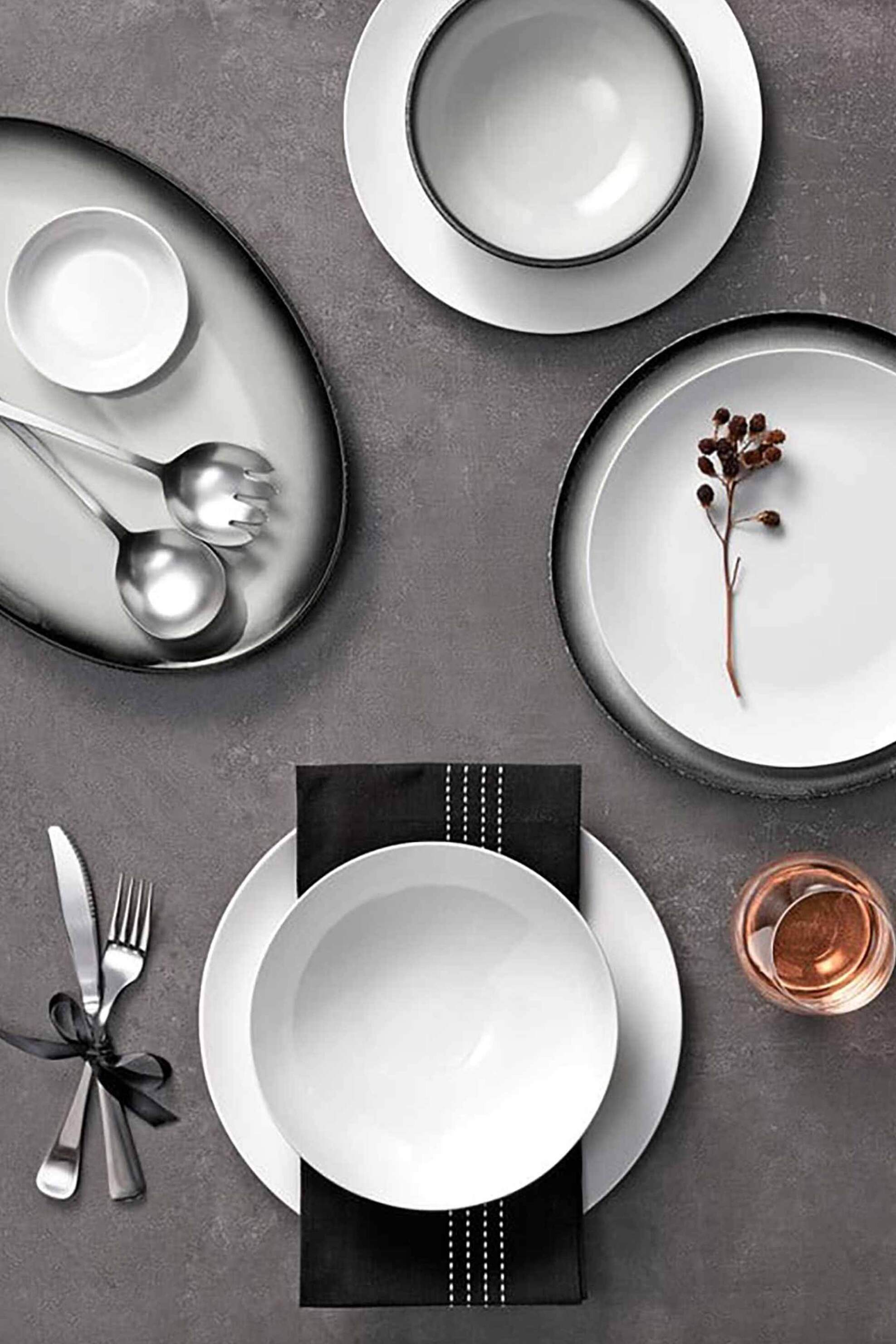 Maxwell & Williams πιατέλα πορσελάνης οβάλ "Granite Caviar" 35 x 25 cm - AX0261 φωτογραφία