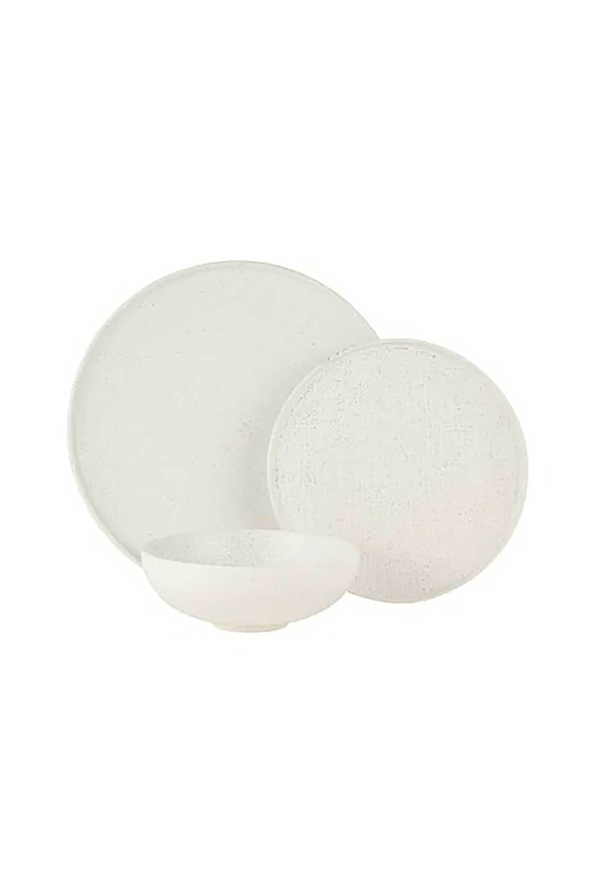 Maxwell & Williams σετ σερβίτσιο πορσελάνης με ψηλό χείλος Λευκό Speckle "Onni" (12 τεμαχίων) - AX0546