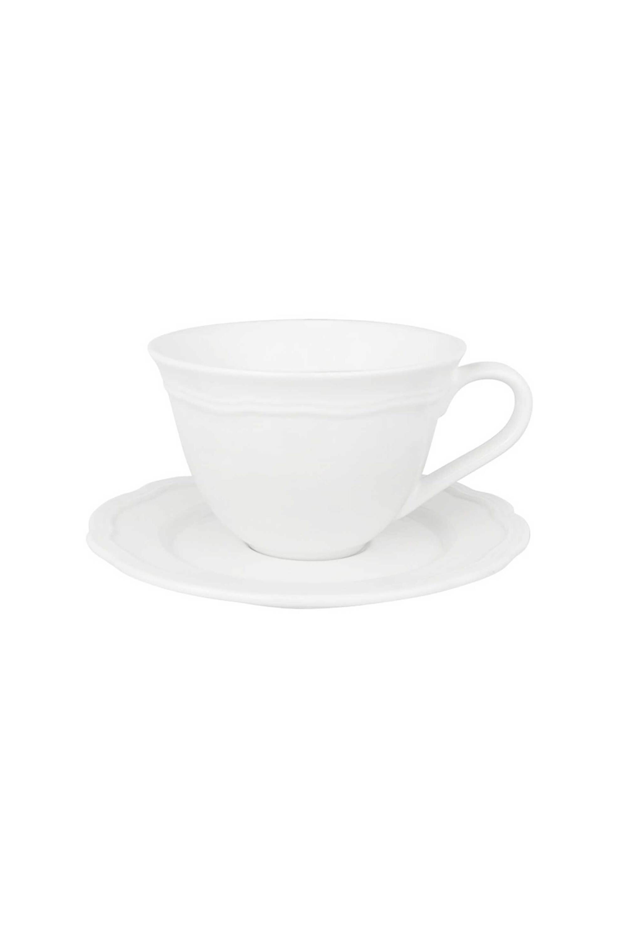 Casa Domani φλυτζάνι καφέ/cappuccino με πιατάκι "Florence Scallop" 220ml - YD0270