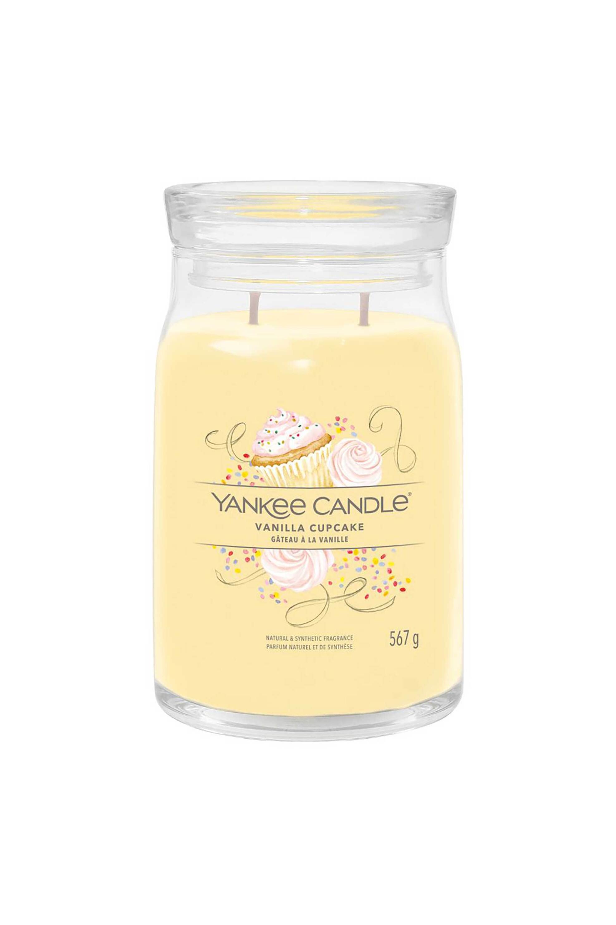 YANKEE CANDLE Yankee Candle αρωματικό κερί σε γυάλινο δοχείο large "Signature Vanilla cupcake" - 1629969E