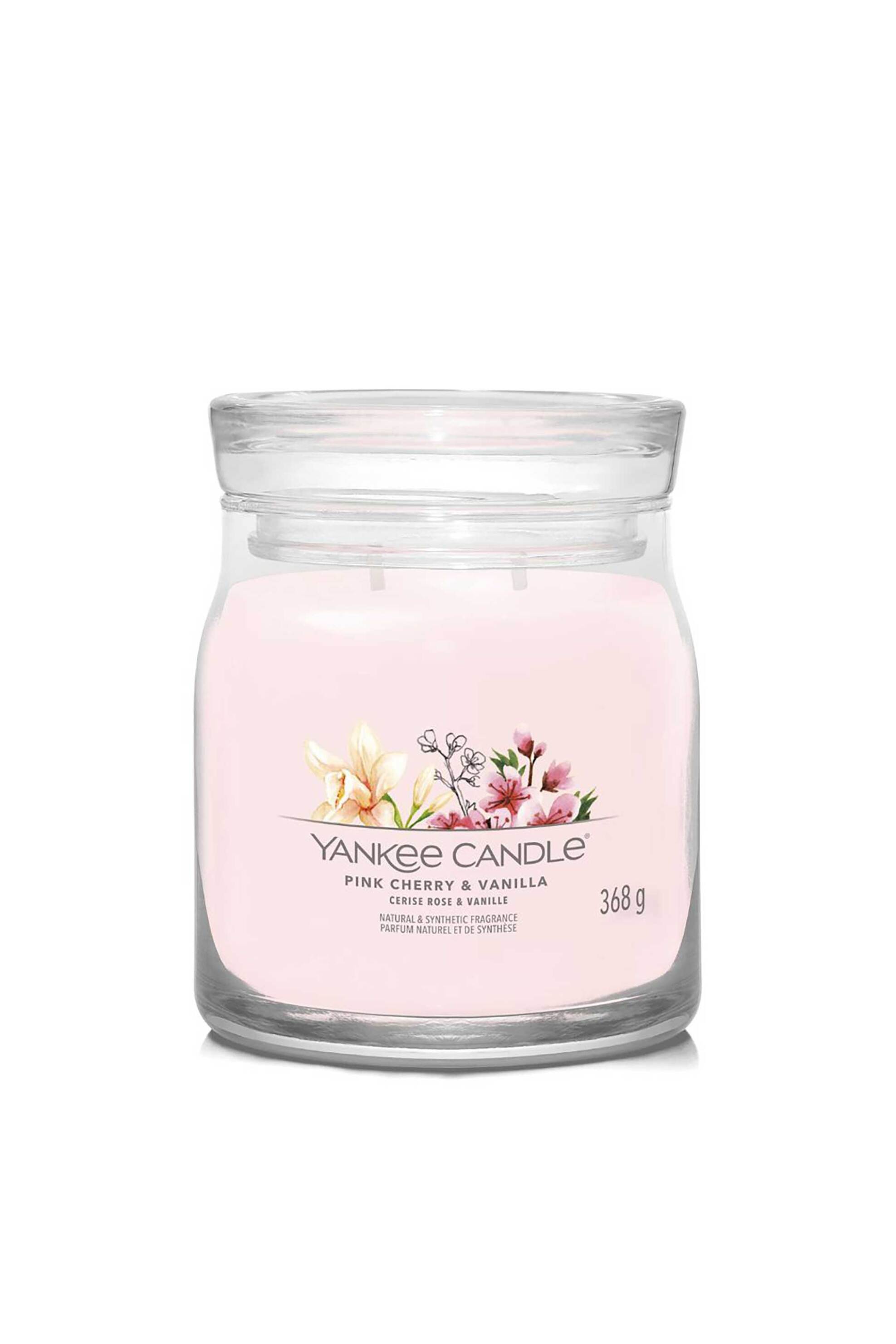 YANKEE CANDLE Yankee Candle αρωματικό κερί σε γυάλινο δοχείο medium "Signature Pink cherry & vanilla" - 1630020E