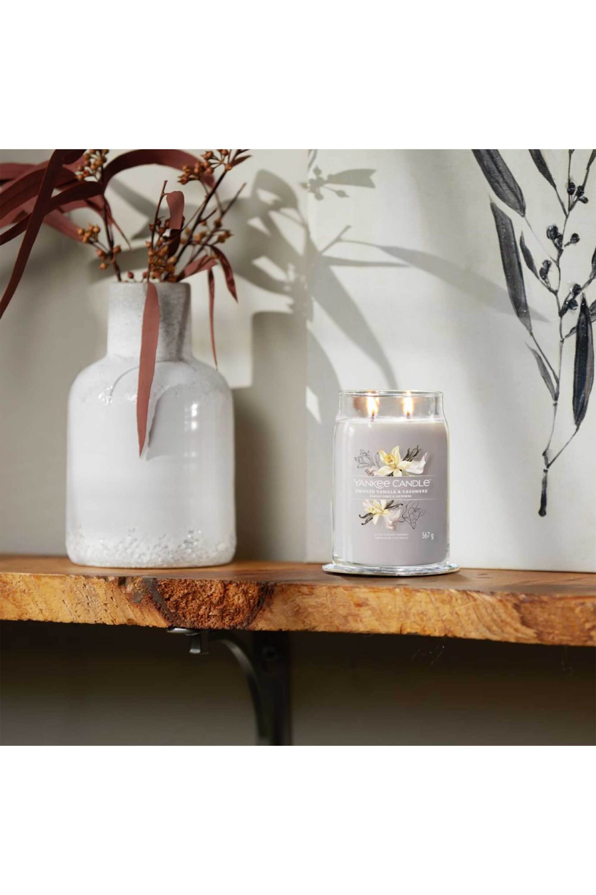 Yankee Candle Αρωματικό Κερί Signature σε Γυάλινο Δοχείο Large Smoked Vanilla Cashmere - 1629989E