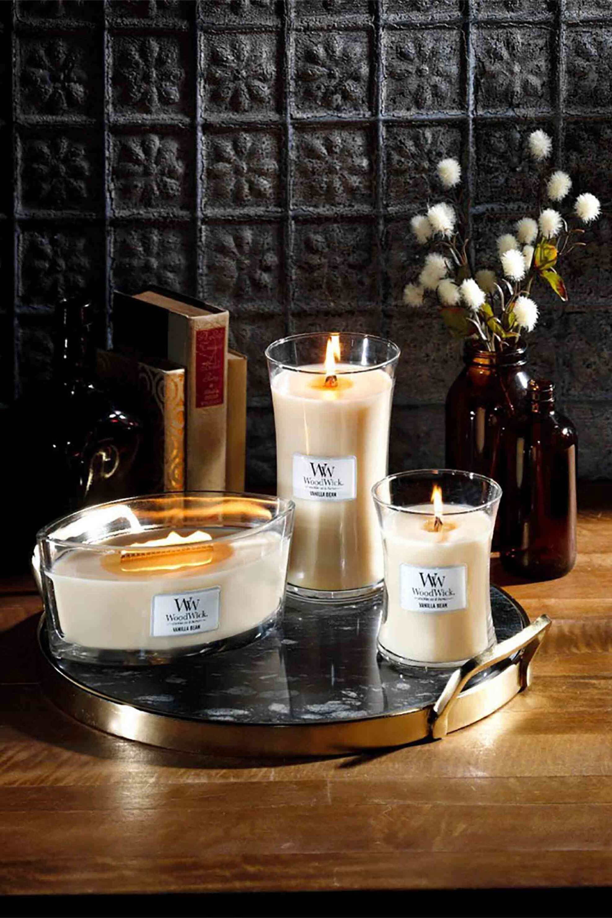 WoodWick αρωματικό κερί σε γυάλινο δοχείο medium "Vanilla Bean" - 92112E φωτογραφία