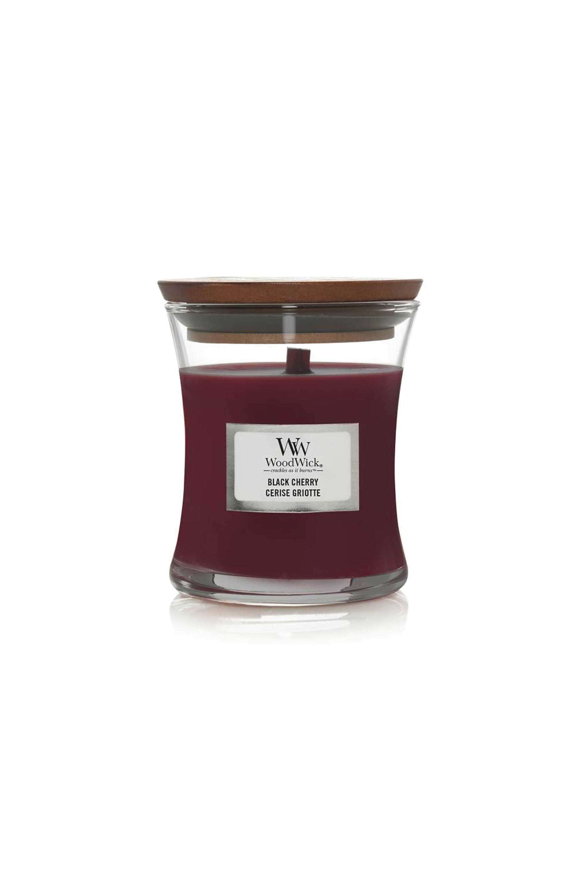 WOODWICK WoodWick αρωματικό κερί σε γυάλινο δοχείο small "Black Cherry" - 98100E