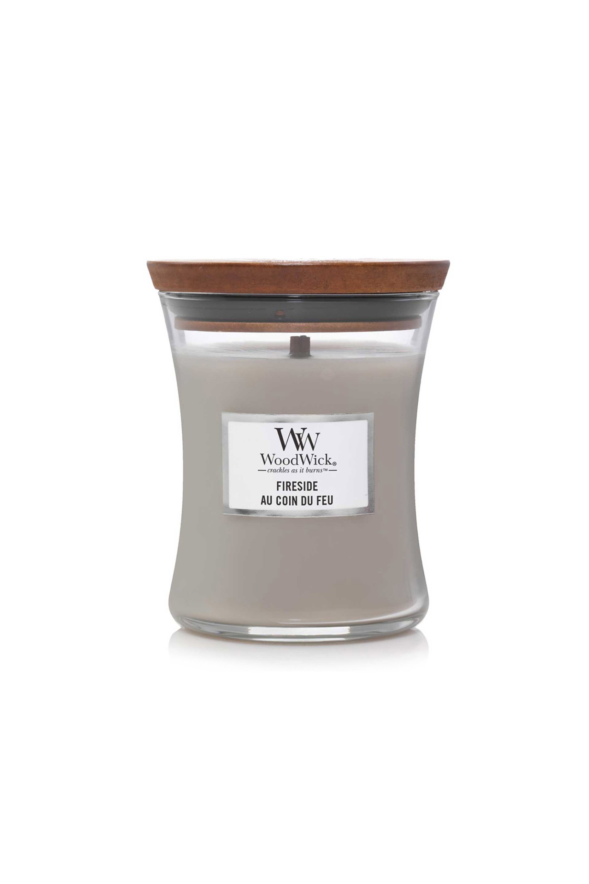 WOODWICK WoodWick αρωματικό κερί σε γυάλινο δοχείο medium "Fireside" - 92106E